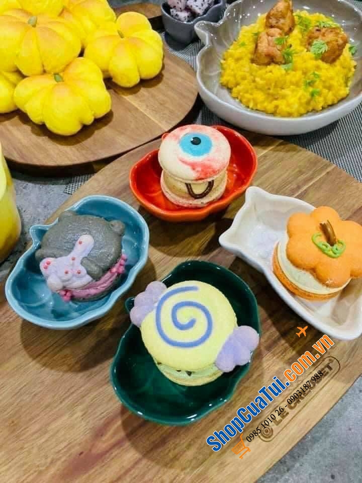 Bí ngô - SET 4 ĐĨA NHỎ HOẠ TIẾT HALLOWEEN LE CREUSET.