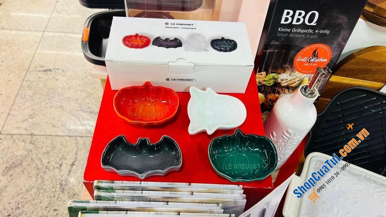 Bí ngô - SET 4 ĐĨA NHỎ HOẠ TIẾT HALLOWEEN LE CREUSET.
