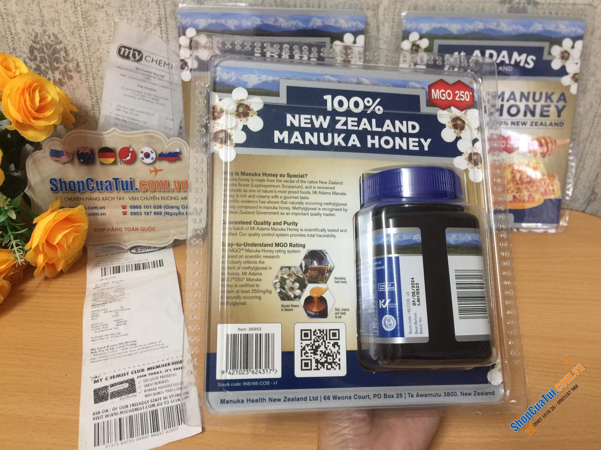 Mật ong Manuka Health New Zealand Manuka Honey MGO 250+ 500g – Thần dược kháng khuẩn