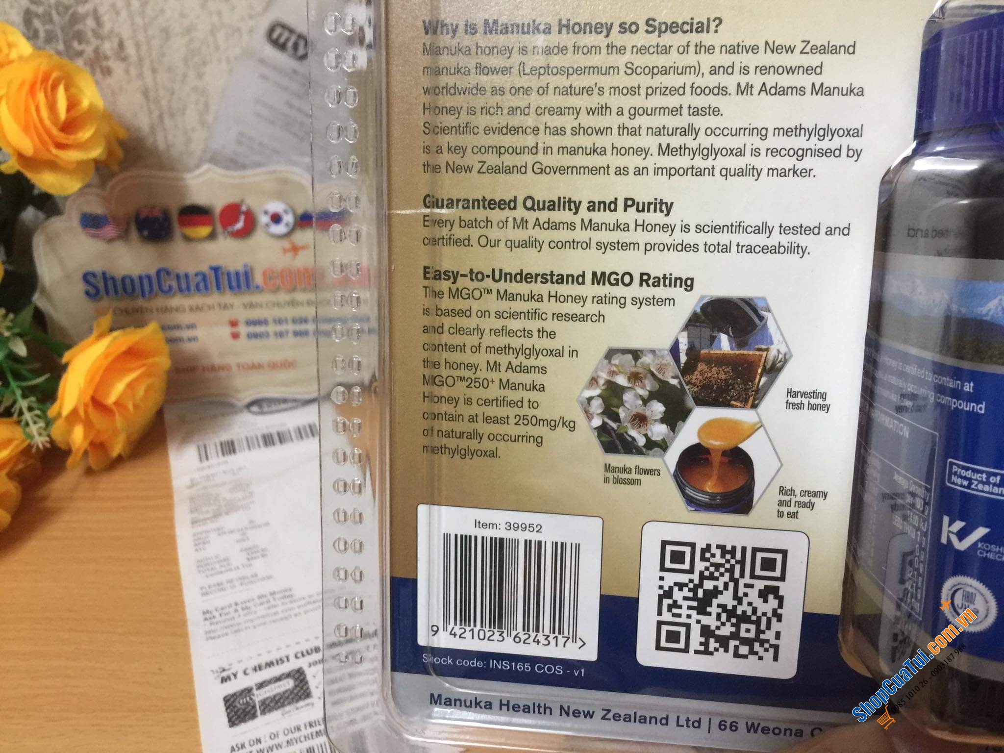 Mật ong Manuka Health New Zealand Manuka Honey MGO 250+ 500g – Thần dược kháng khuẩn