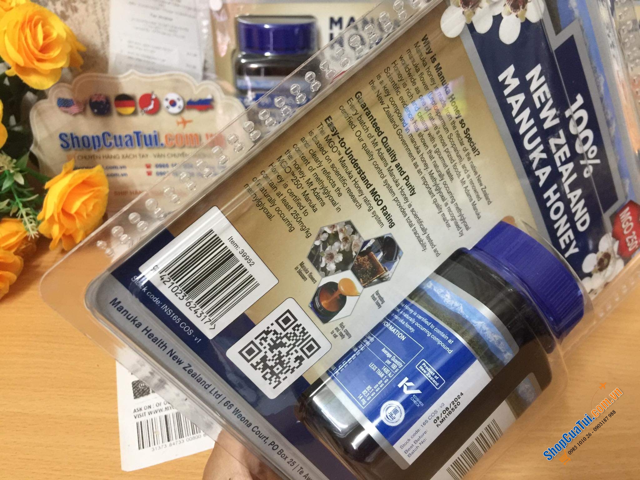 Mật ong Manuka Health New Zealand Manuka Honey MGO 250+ 500g – Thần dược kháng khuẩn