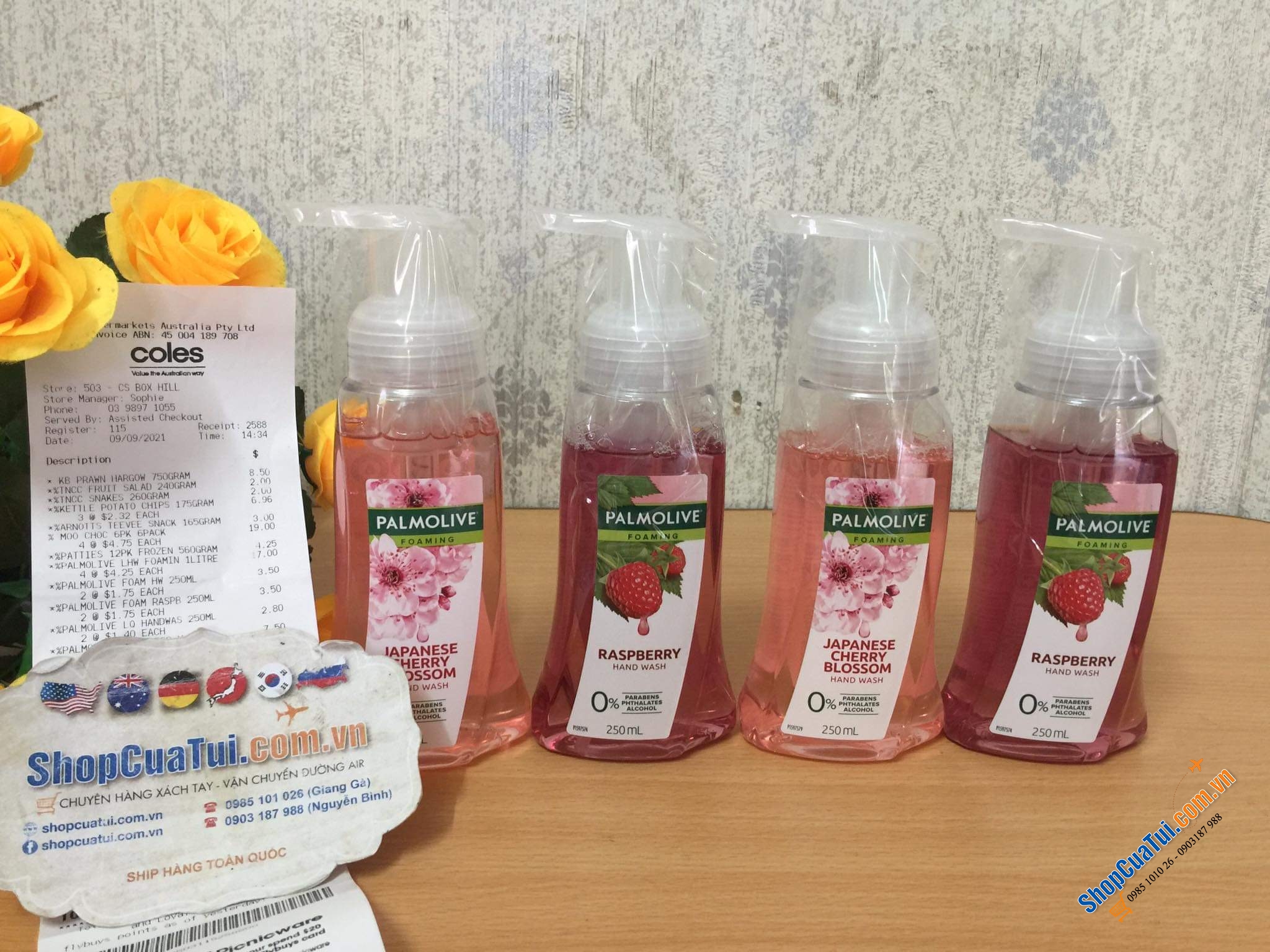 Nước rửa tay Palmolive tạo bọt hương Dâu rừng loại bỏ vi trùng - Palmolive Foaming Nourishing Hand Wash Raspberry Pump 250mL