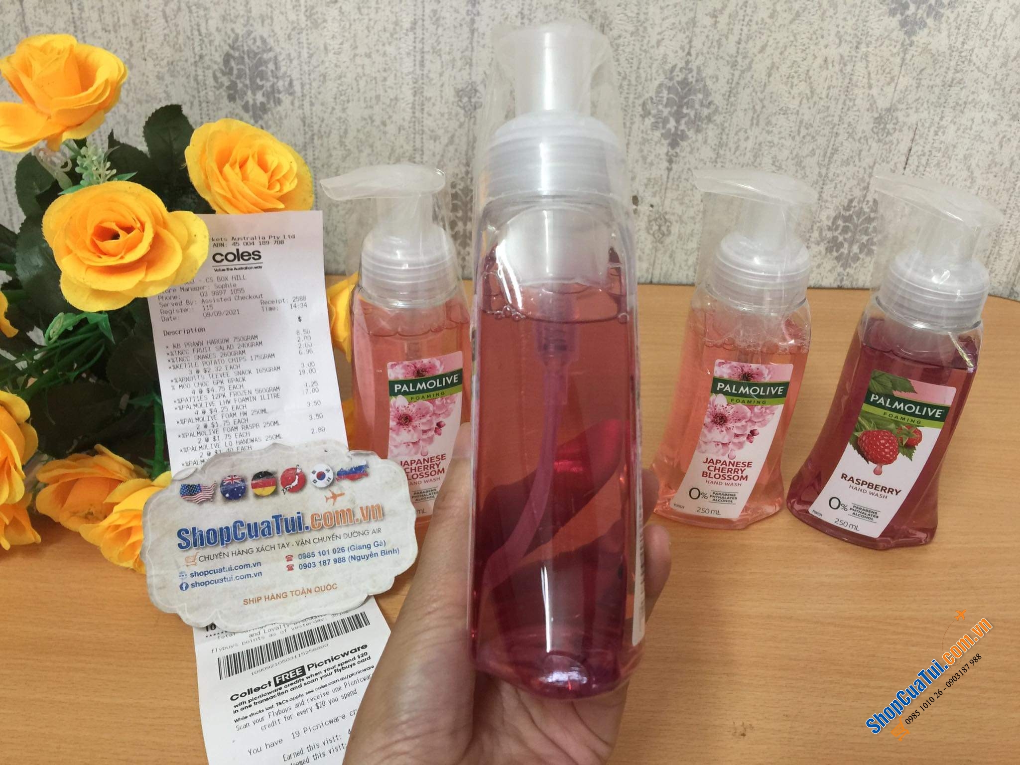 Nước rửa tay Palmolive tạo bọt hương Dâu rừng loại bỏ vi trùng - Palmolive Foaming Nourishing Hand Wash Raspberry Pump 250mL