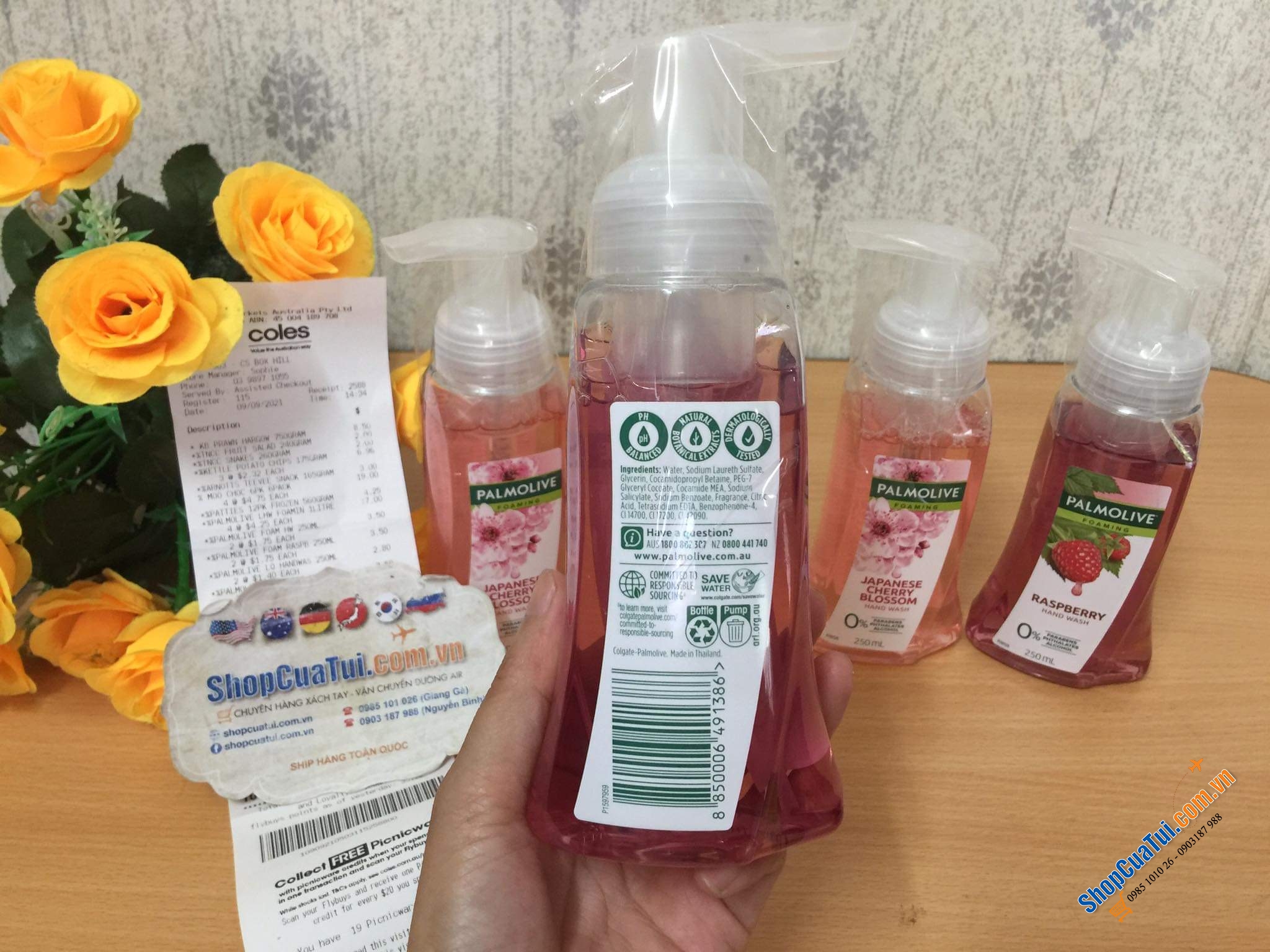 Nước rửa tay Palmolive tạo bọt hương Dâu rừng loại bỏ vi trùng - Palmolive Foaming Nourishing Hand Wash Raspberry Pump 250mL