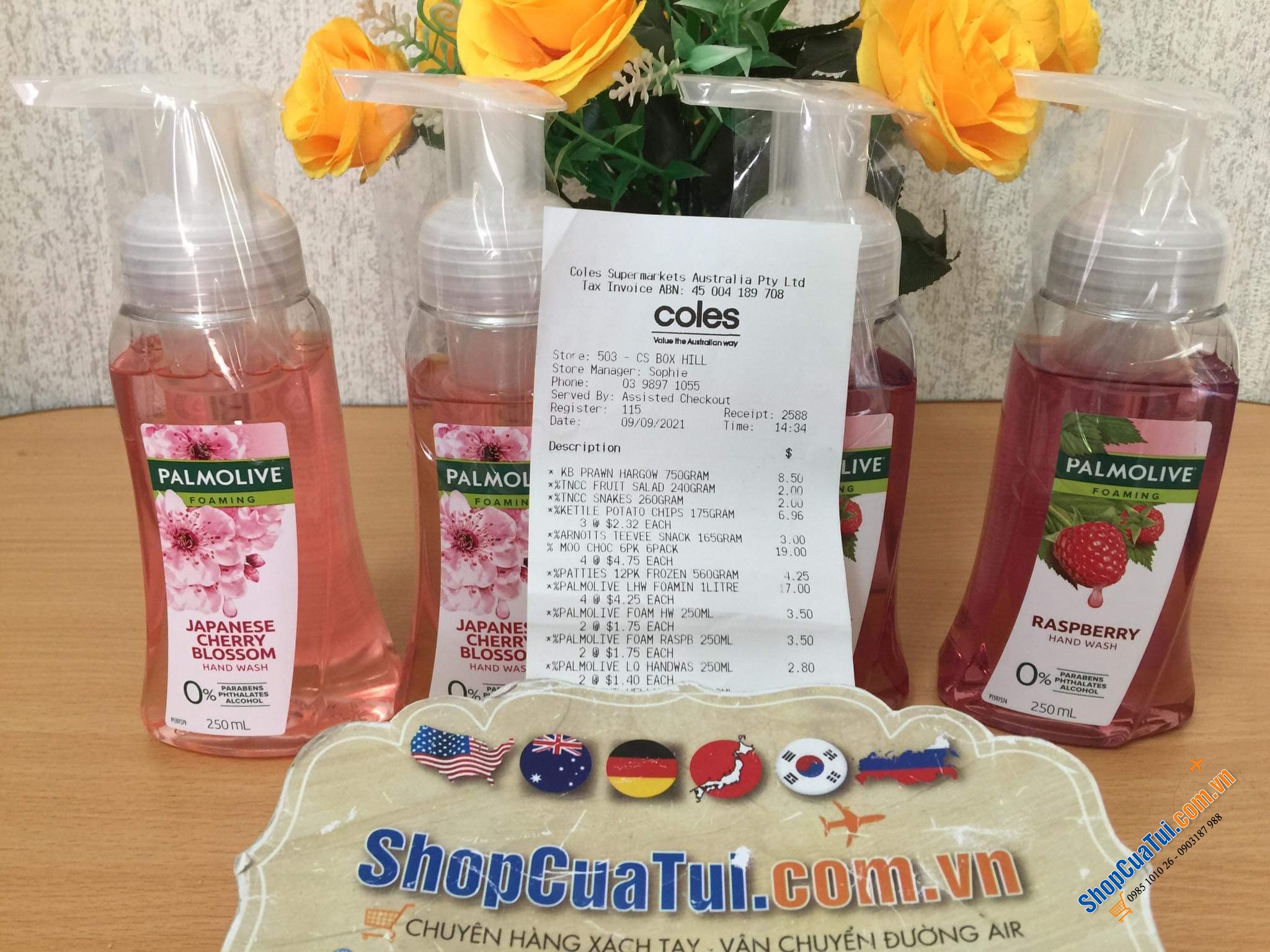 Nước rửa tay Palmolive tạo bọt hương Dâu rừng loại bỏ vi trùng - Palmolive Foaming Nourishing Hand Wash Raspberry Pump 250mL
