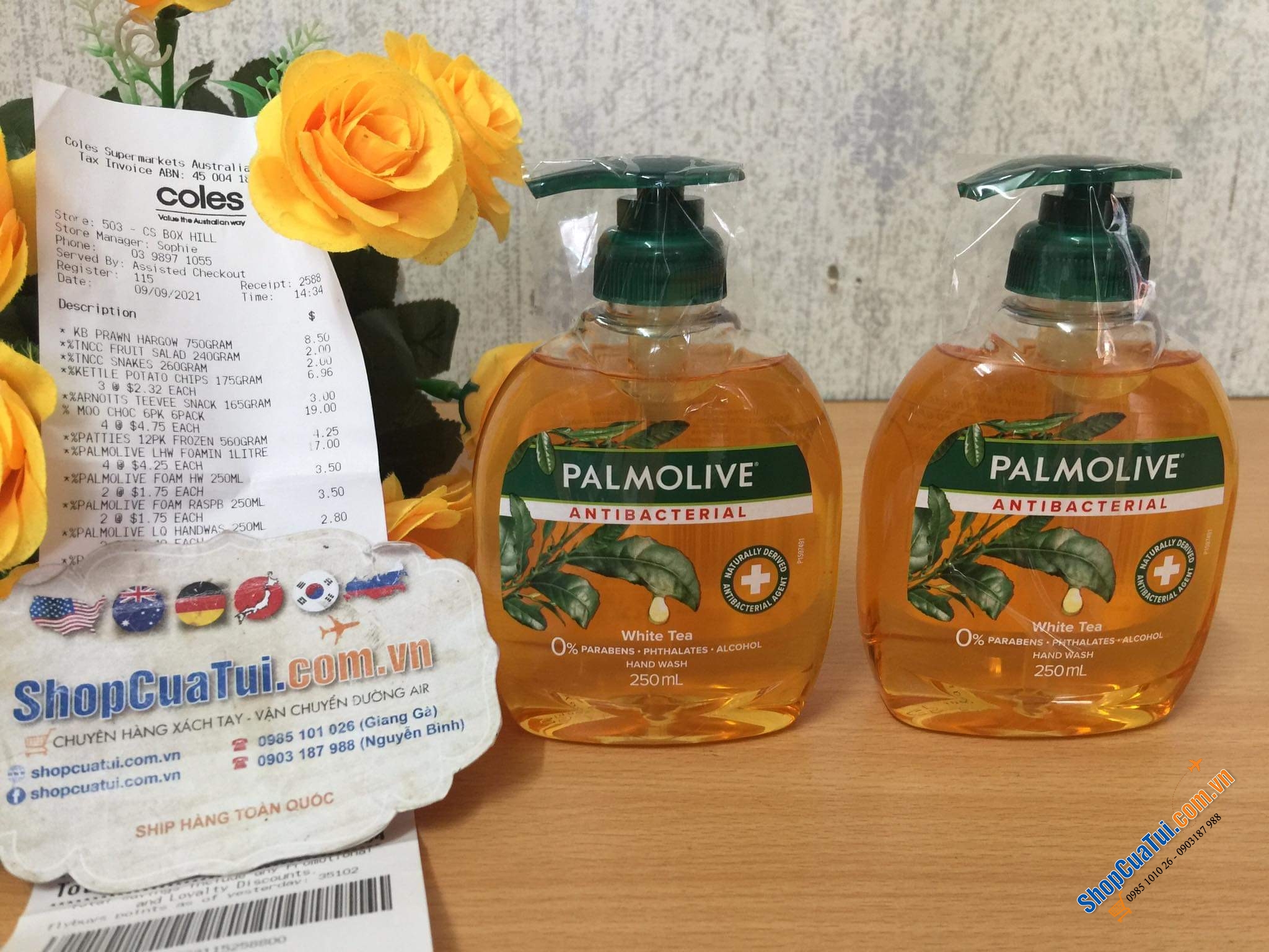 Nước Rửa Tay Palmolive Antibacterial Gentle clean Liquid Hand Wash Pump 250mL
