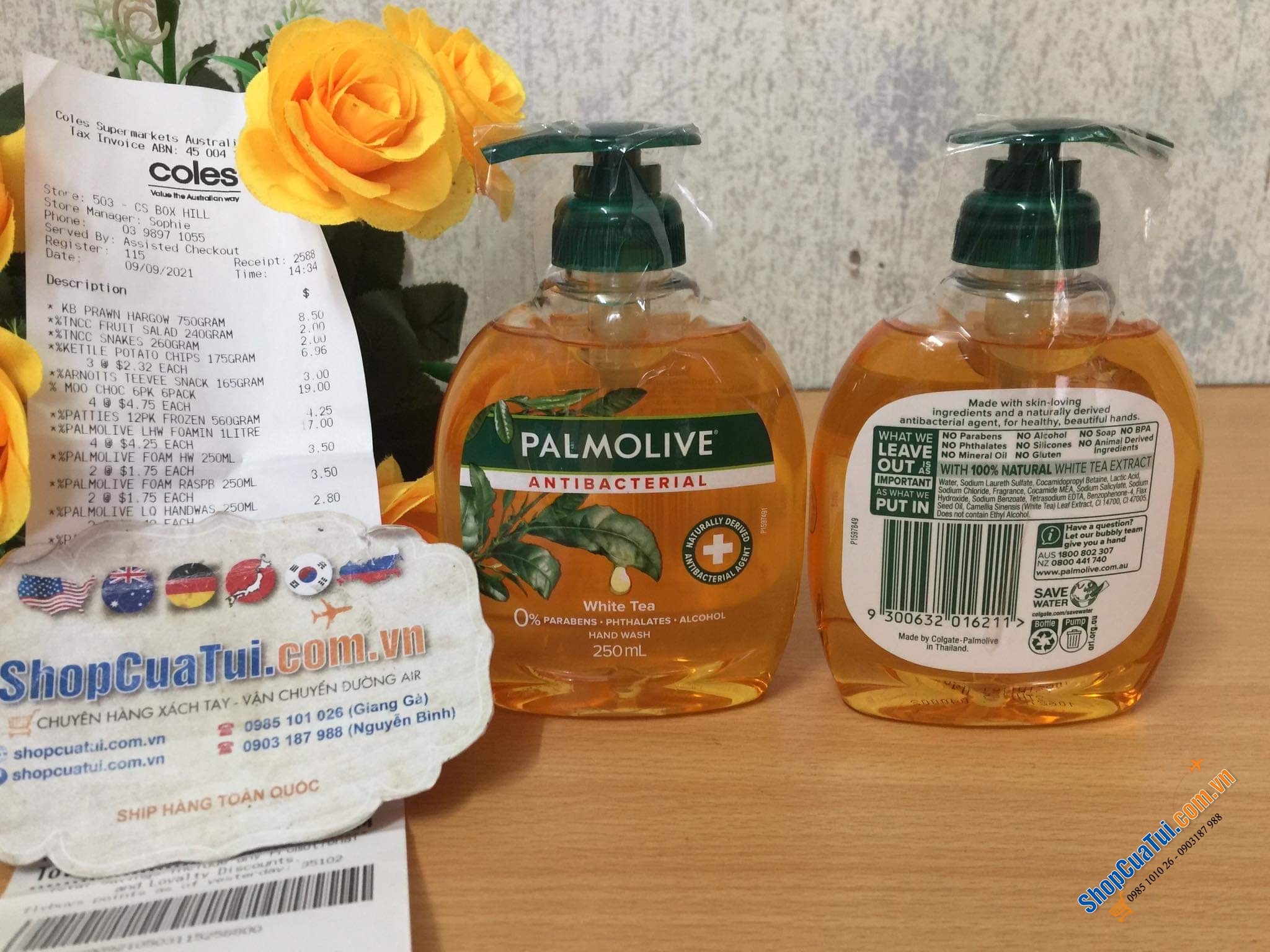 Nước Rửa Tay Palmolive Antibacterial Gentle clean Liquid Hand Wash Pump 250mL