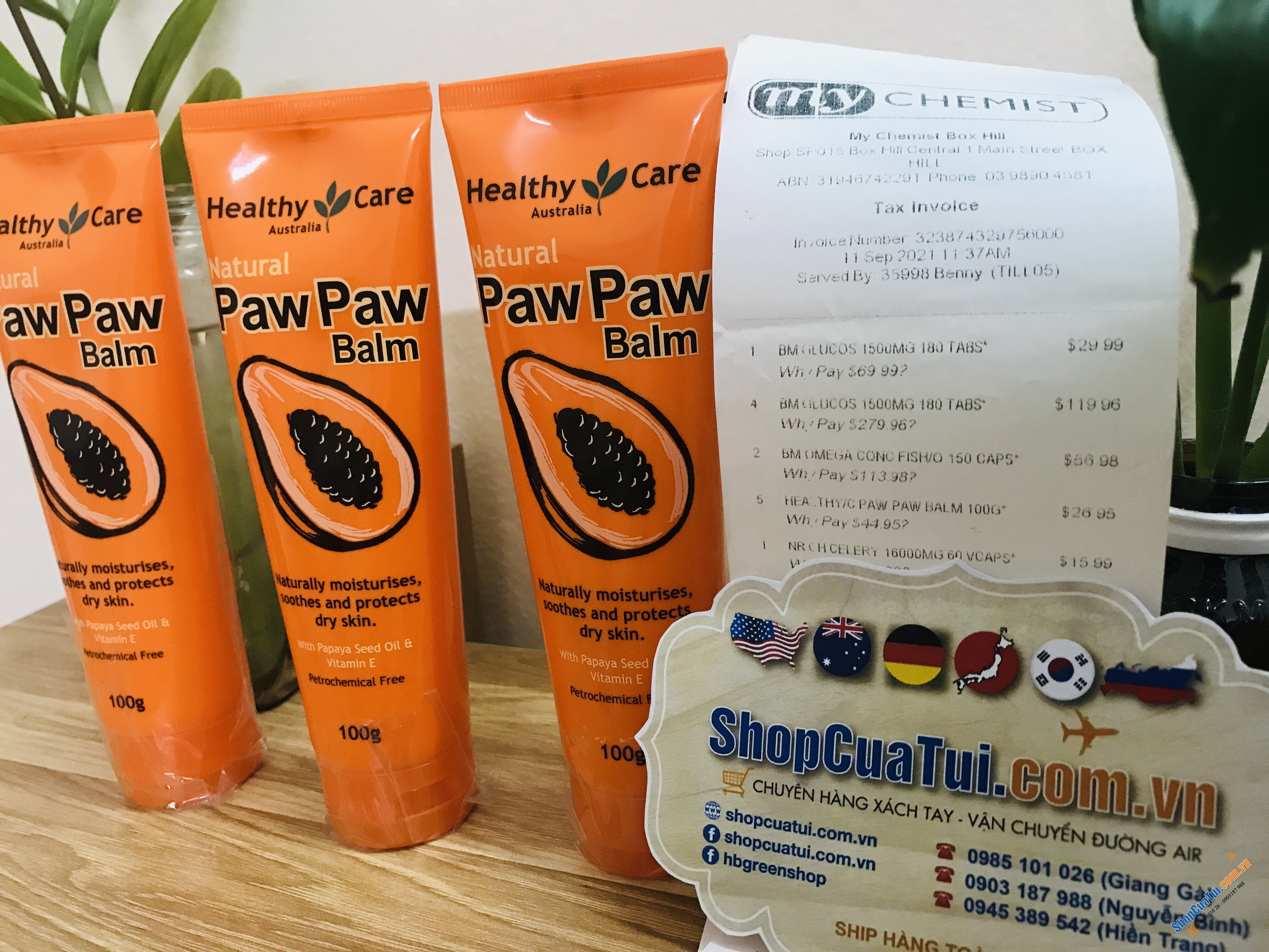 Kem dưỡng da khô, kem đu đủ đa năng Healthy Care Paw Paw Balm 100g - làm dịu và bảo vệ da khô một cách tự nhiên, cho môi, tay, gót chân và các vùng, dùng được cho trẻ sơ sinh