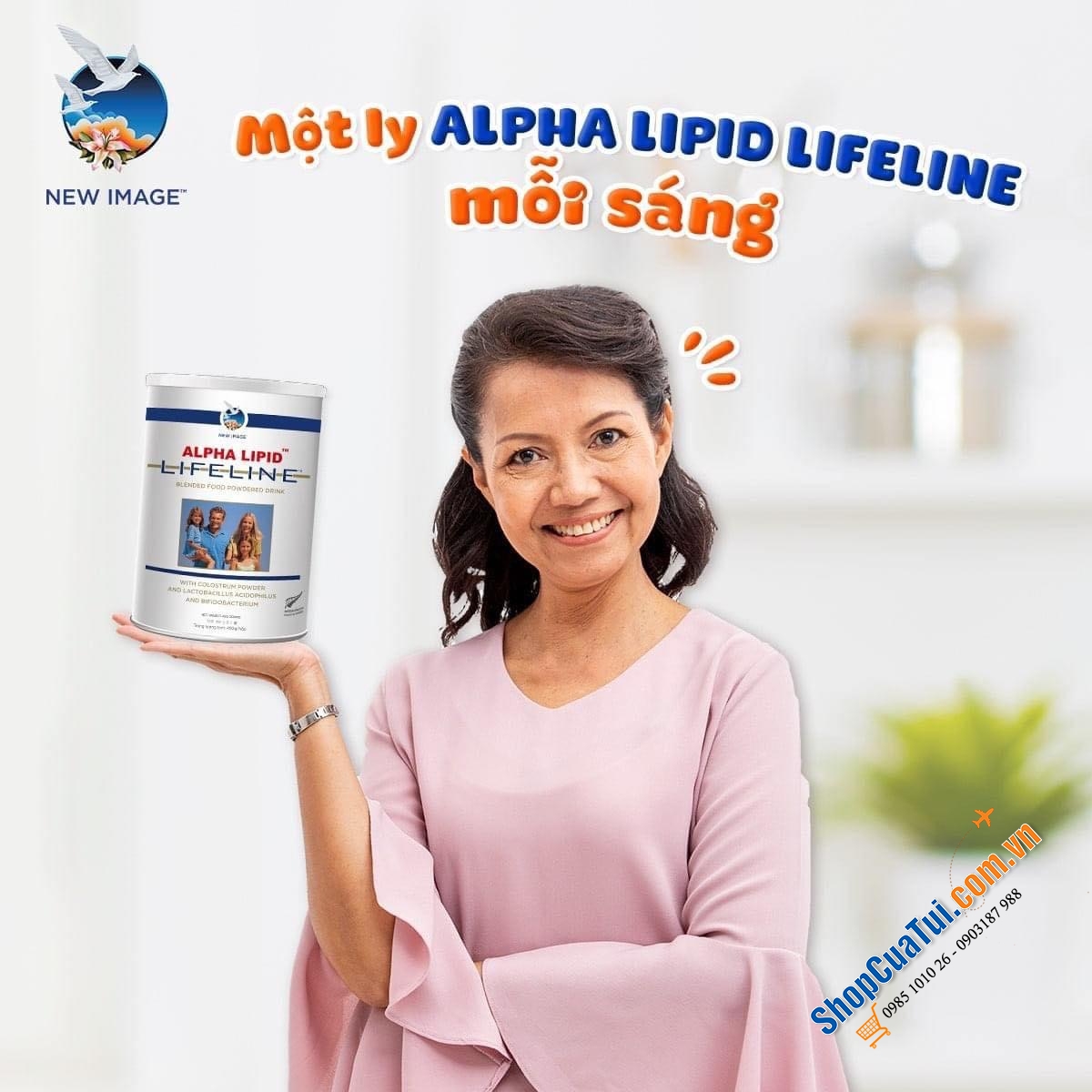 Sữa Non Alpha Lipid Lifeline 450gr - Sữa non cho người ốm, Ung thư, bệnh hiểm nghèo