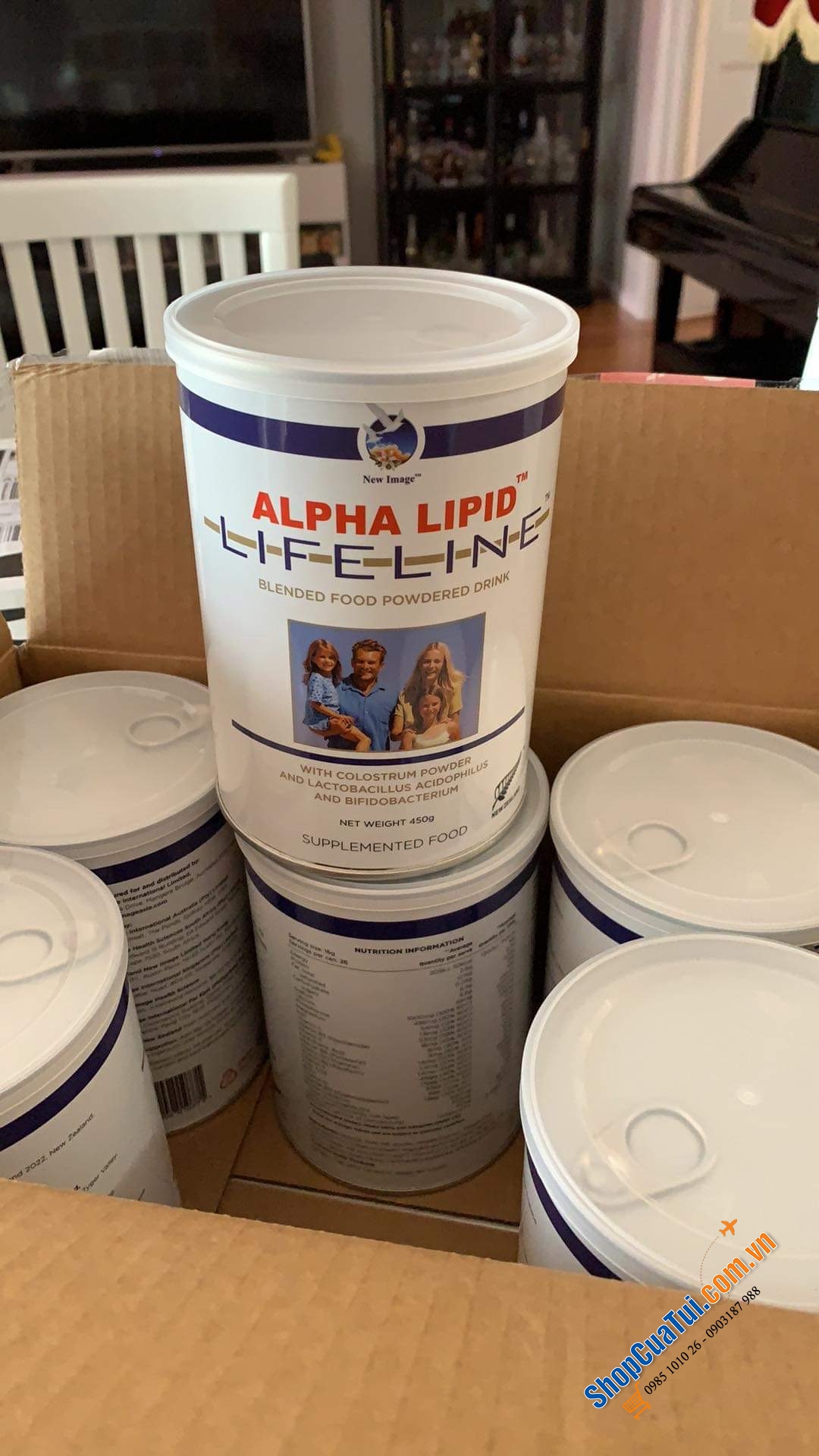 Sữa Non Alpha Lipid Lifeline 450gr - Sữa non cho người ốm, Ung thư, bệnh hiểm nghèo