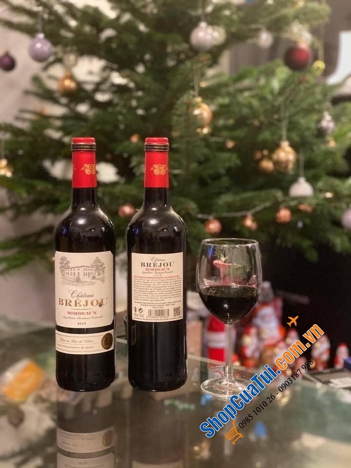 Rượu vang đỏ chát Château Bréjou Bordeaux 14,5%  (Bill mua Đức, Made in France)