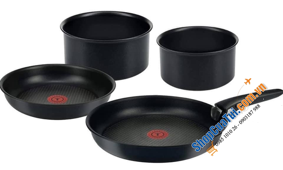 Set 2 nồi + 2 chảo, chung 1 tay cầm rời Tefal Ingenio - made in France
