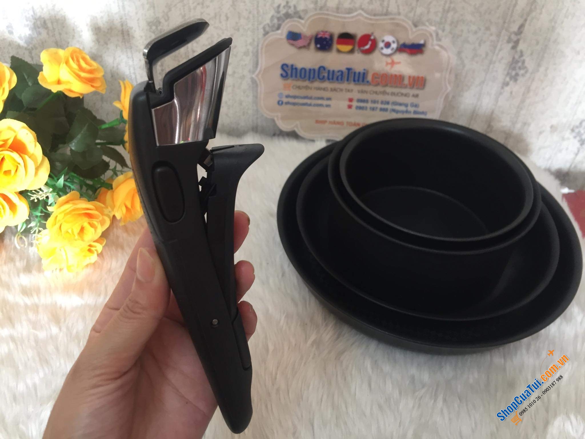 Set 2 nồi + 2 chảo, chung 1 tay cầm rời Tefal Ingenio - made in France