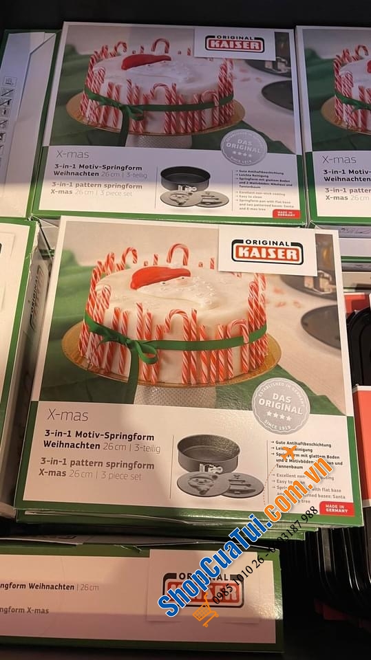 KHUÔN BÁNH GATO GIÁNG SINH KAISER 26 cm.