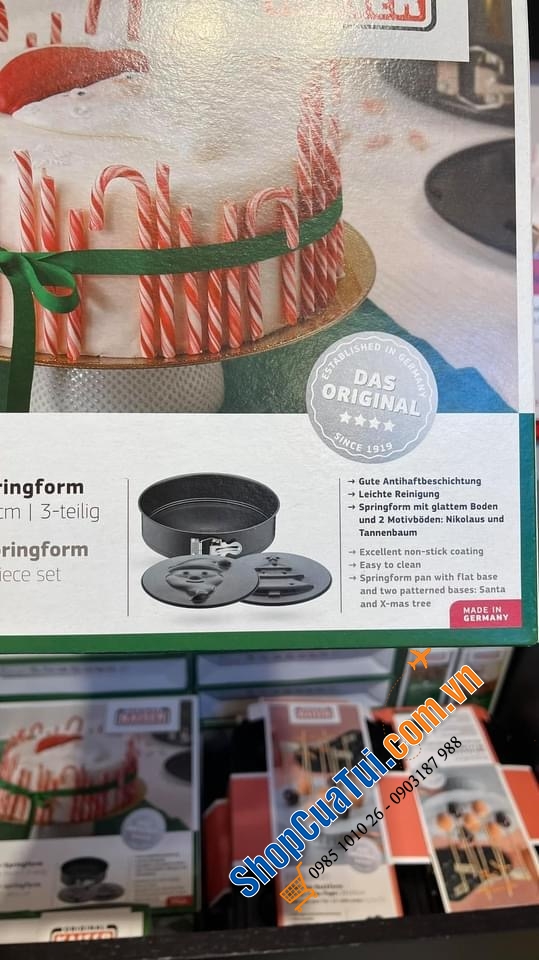 KHUÔN BÁNH GATO GIÁNG SINH KAISER 26 cm.