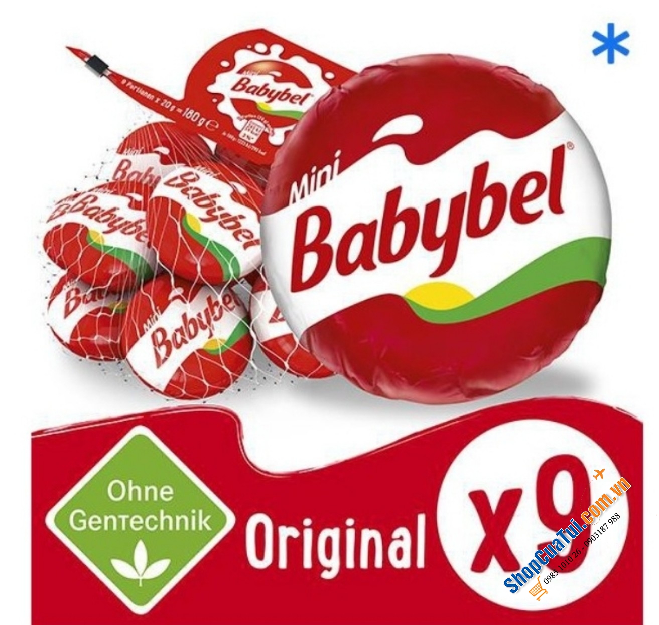 Pho mai viên Babybel túi 9 viên