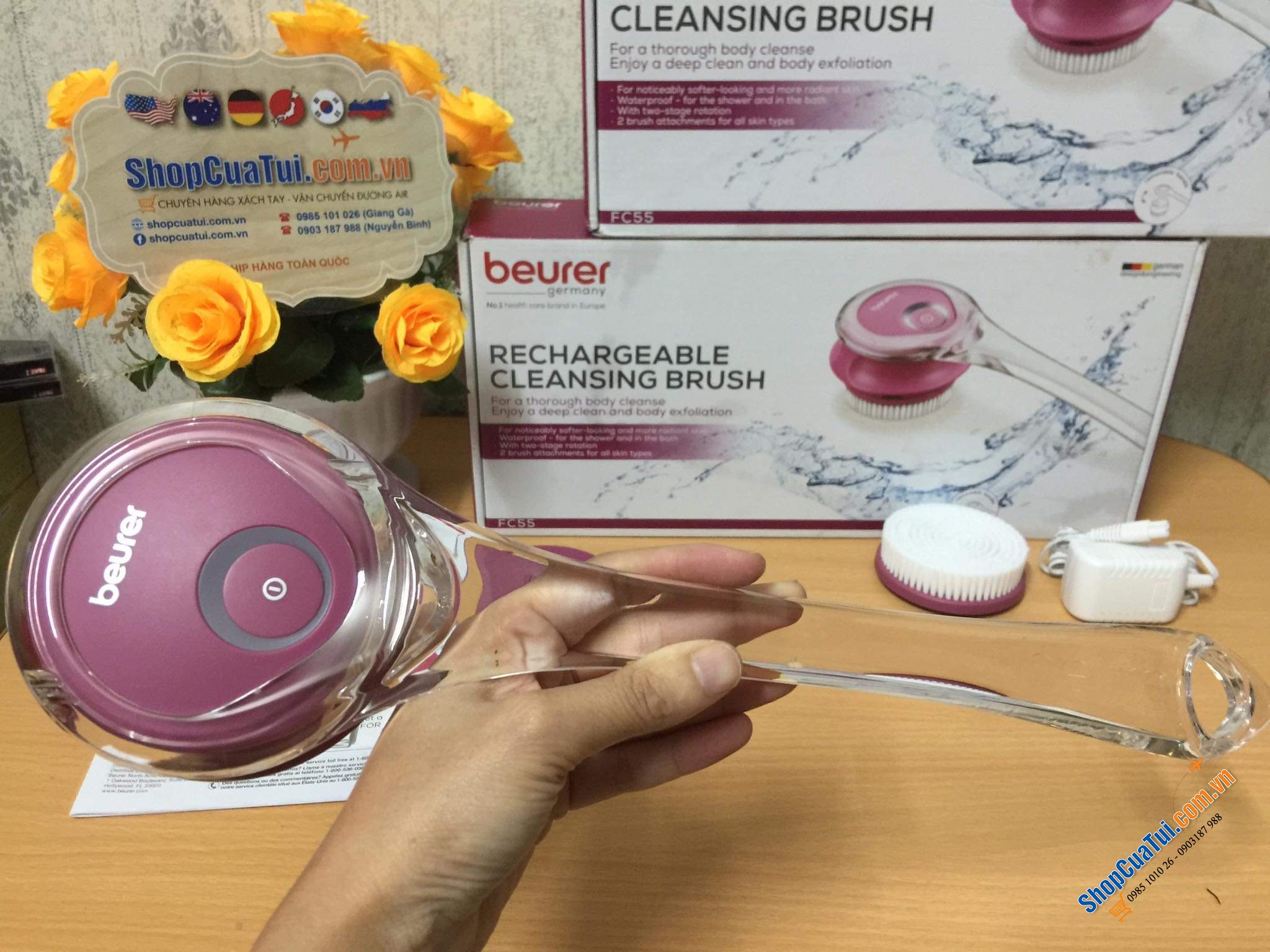 CÂY TẮM BEURER FC55 đánh bay mụn, sần sùi, khô ráp, viêm lỗ chân lông, tẩy da chết... trả lại làn da body mịn màng, trẻ trung nhé các tình yêu.