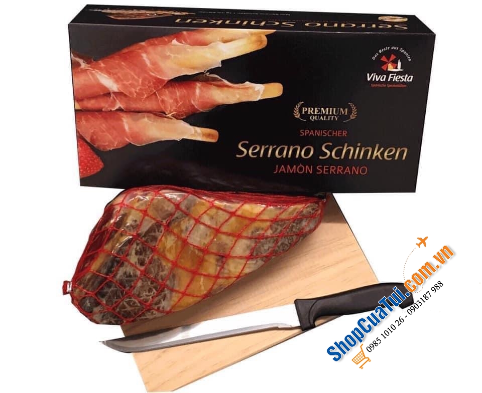 ĐÙI HEO ĐEN MUỐI SERRANO SCHINKEN 1 kg