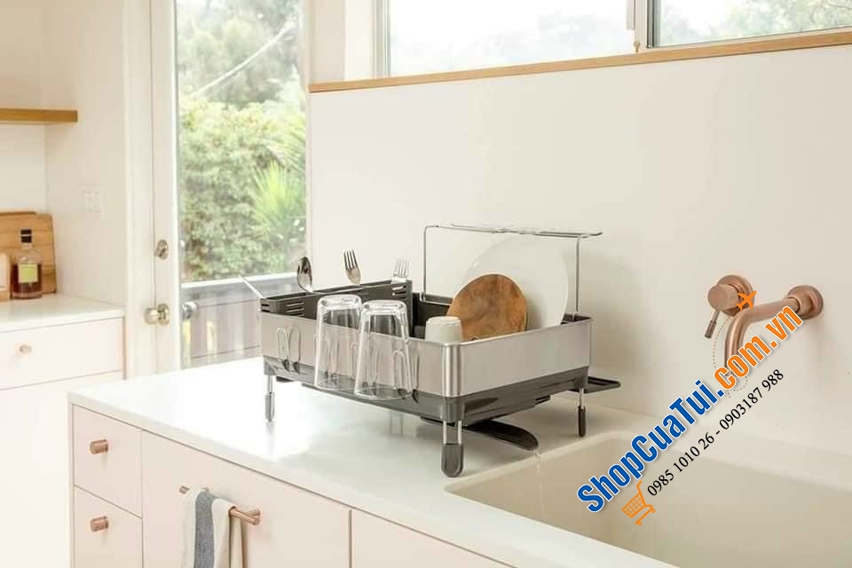 Giá úp bát inox Simplehuman Size 55x 51 x36 cm