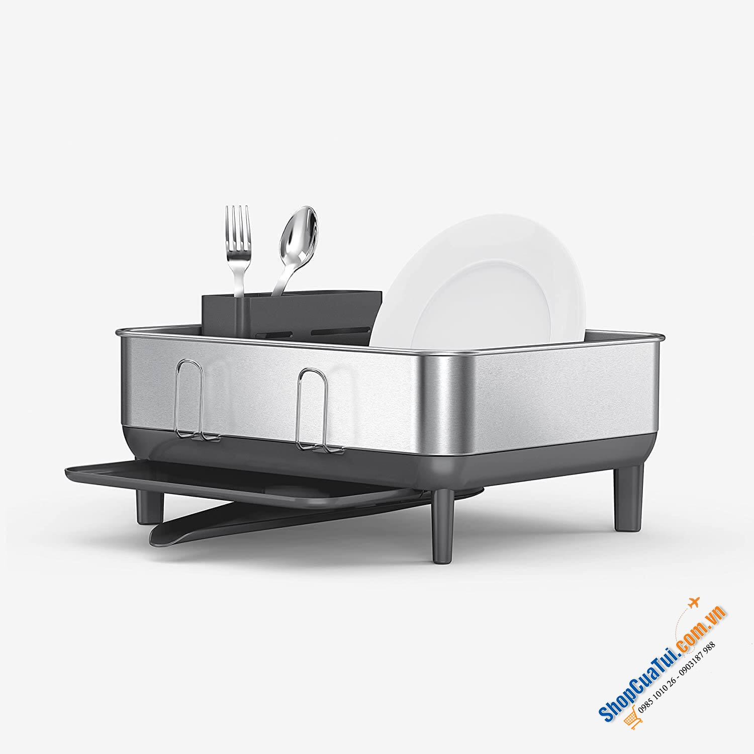 Giá úp bát inox Simplehuman Size 55x 51 x36 cm