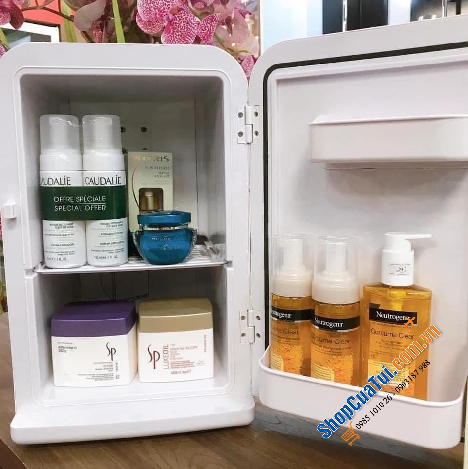 TỦ LẠNH GIỮ NHIỆT 2 CHIỀU MINI KLARSTEIN MINI 15L. Màu trắng Decor siêu sang và thích hợp mọi ko gian.