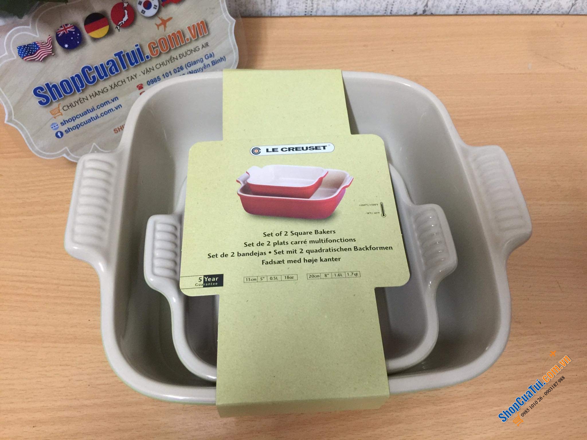 SET KHAY BỎ LÒ LE CREUSET màu xanh Palm siêu đẹp.