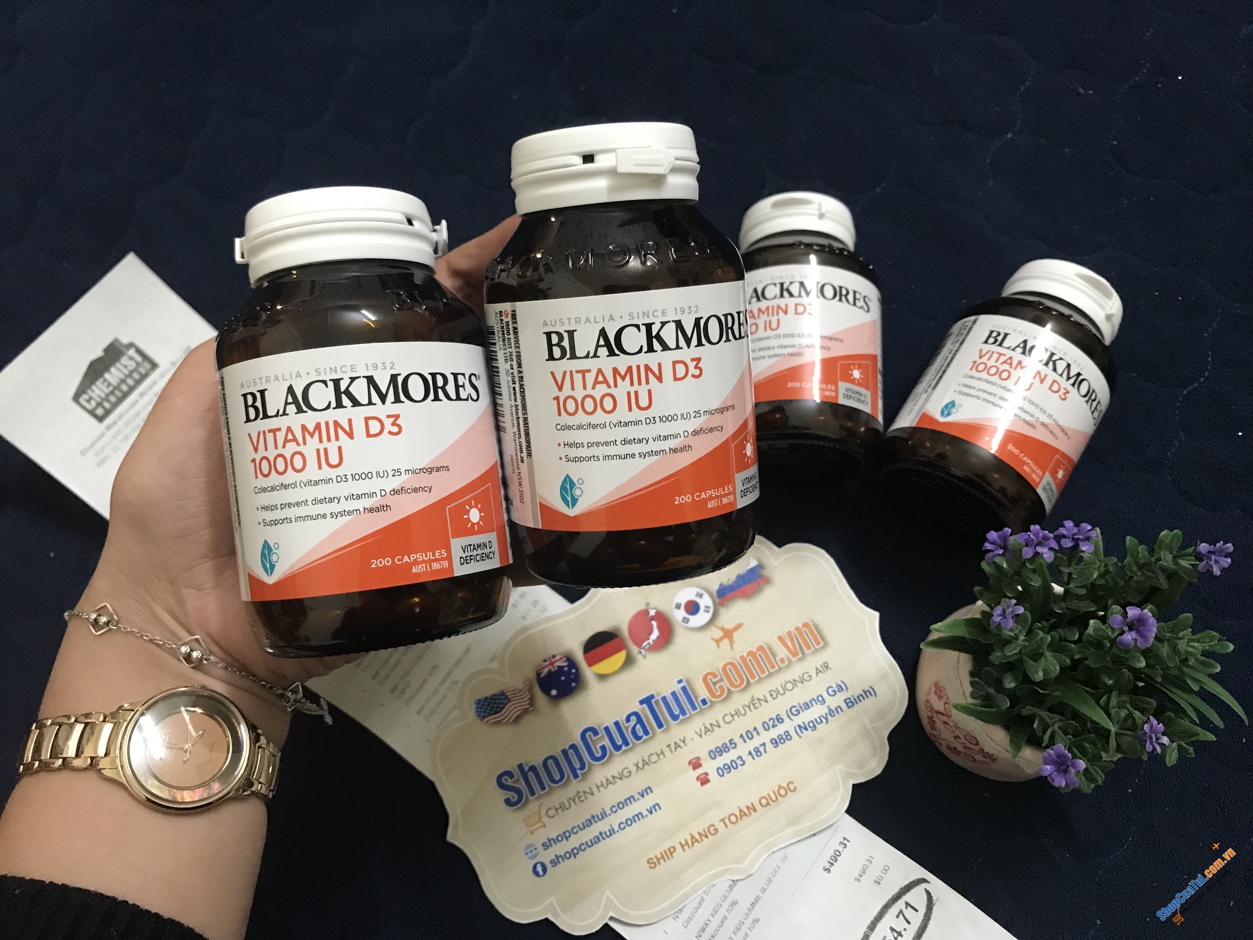 Viên uống bổ sung Vitamin D3 BLACKMORES VITAMIN D3 1000IU của Úc - Blackmores Vitamin D3 1000IU 200 Capsules - giúp tăng sức đề kháng và hệ miễn dịch