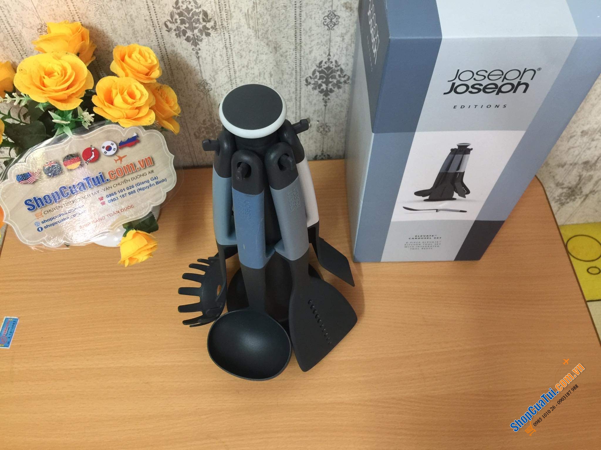 BỘ DỤNG CỤ NHÀ BẾP 7 MÓN JOSEPH JOSEPH MÀU MỚI RẤT ĐẸP - bộ thìa muôi nấu ăn