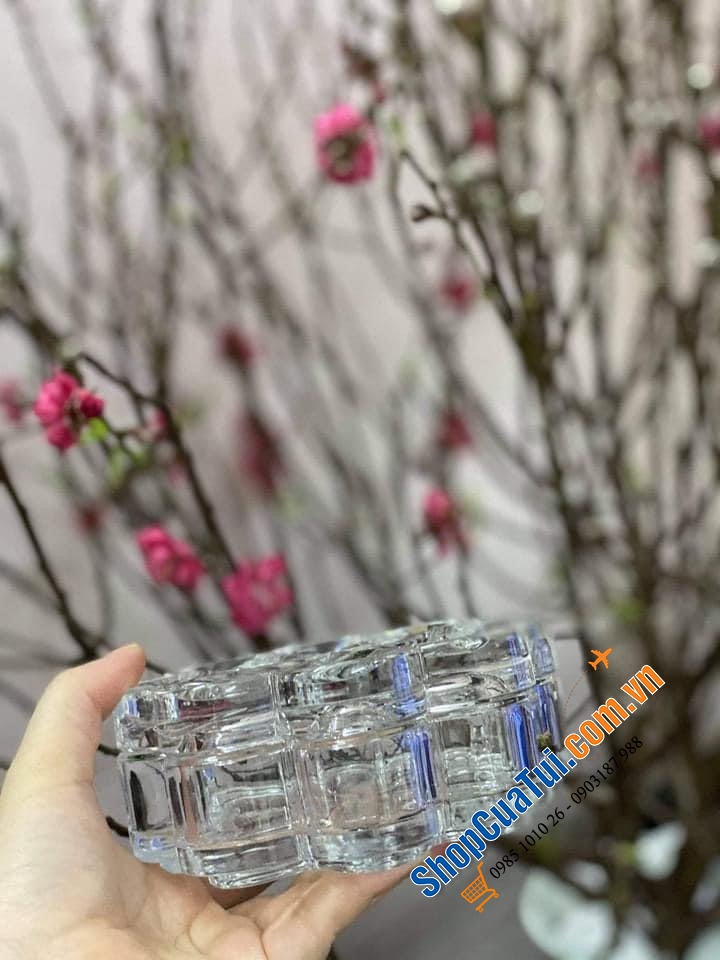 HŨ ĐỰNG MỨT, HẠT HÌNH CỎ 4 LÁ MAY MẮN BOHEMIA - sx tại Tiệp.