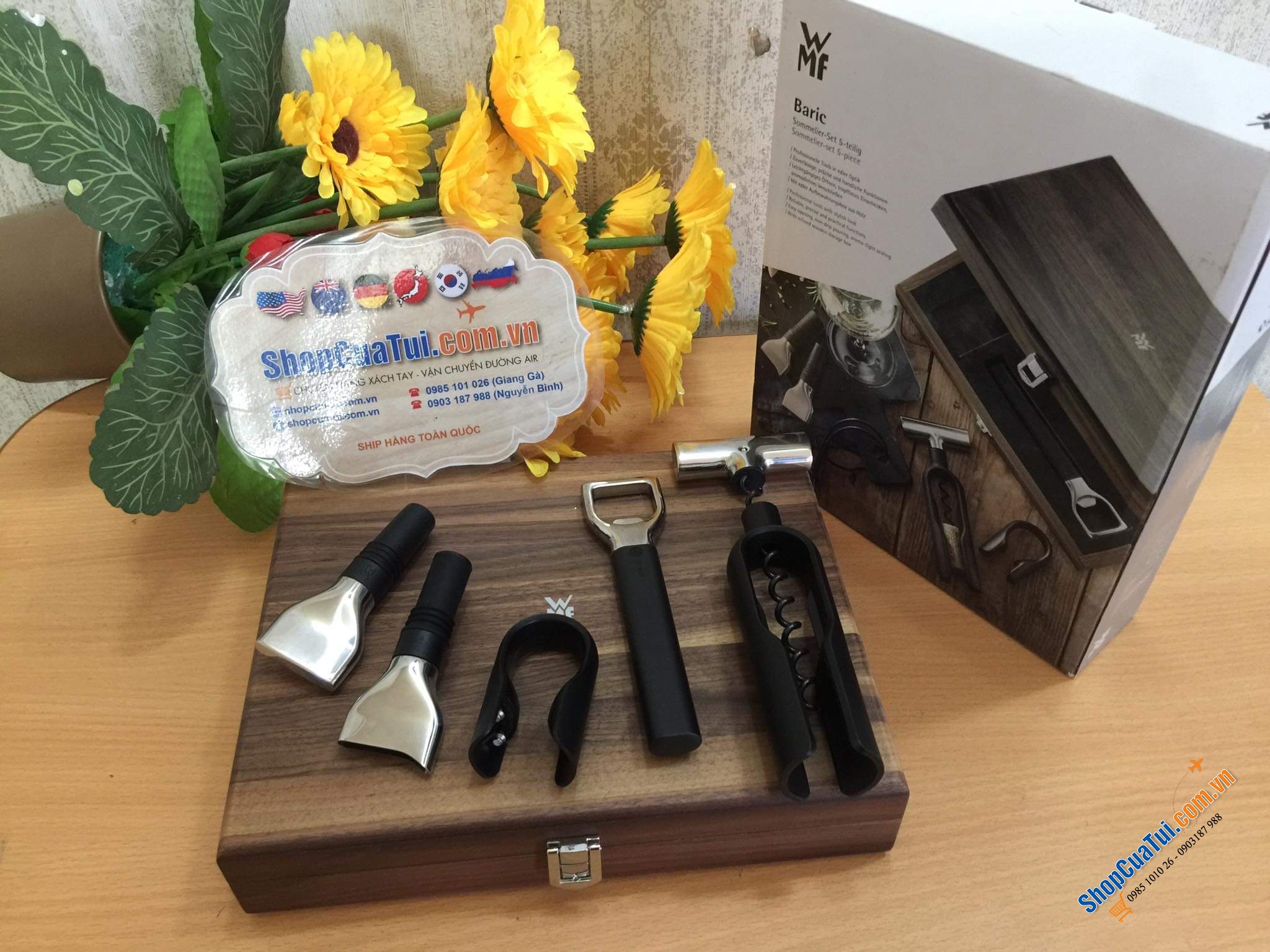 SET DỤNG CỤ MỞ RƯỢU WMF BARIC SOMMELIER SET 5 MÓN