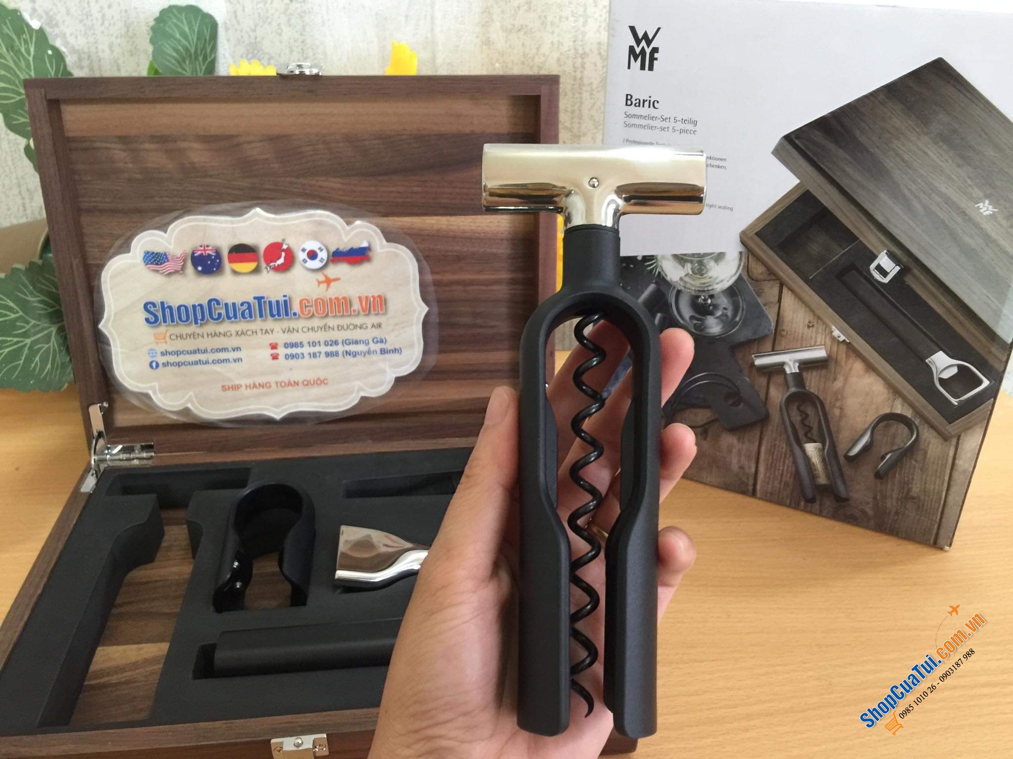 SET DỤNG CỤ MỞ RƯỢU WMF BARIC SOMMELIER SET 5 MÓN