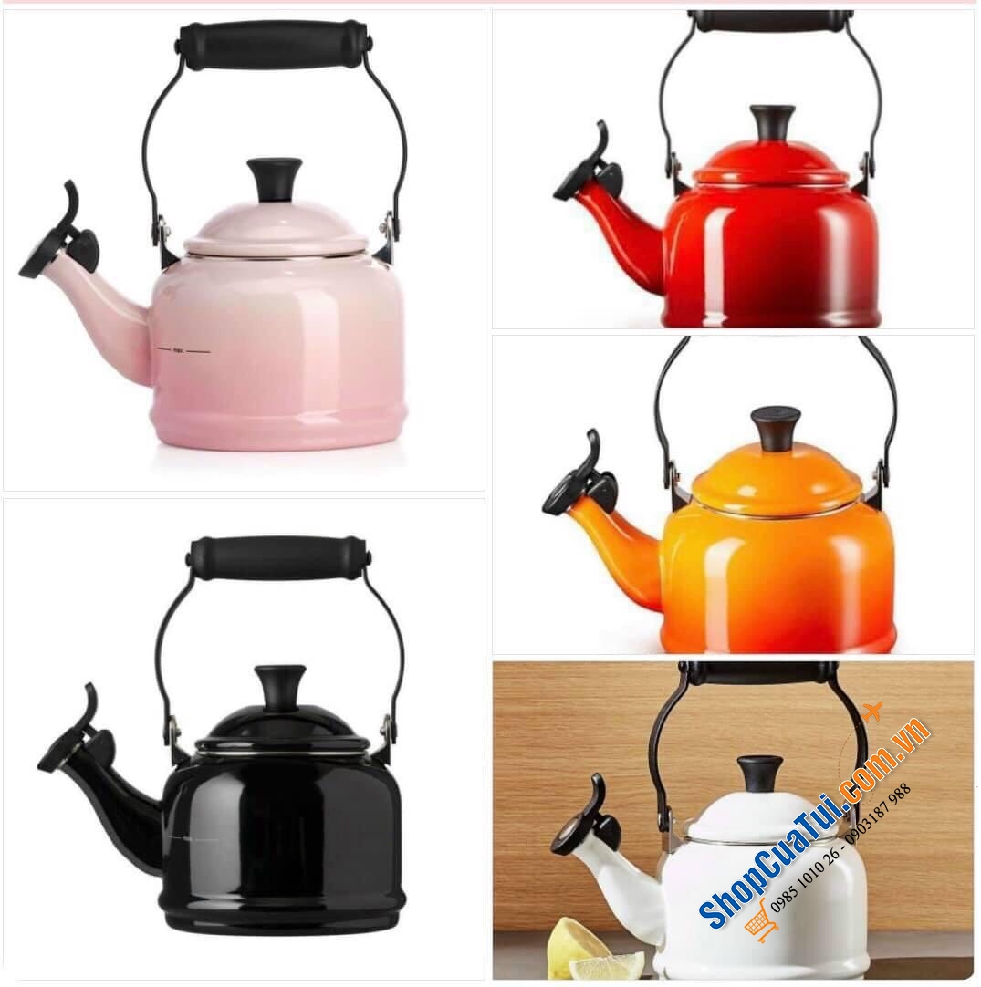 Ấm Đun Nước Le Creuset DEMI SHELL MÀU TRẮNG  1,1 LÍT