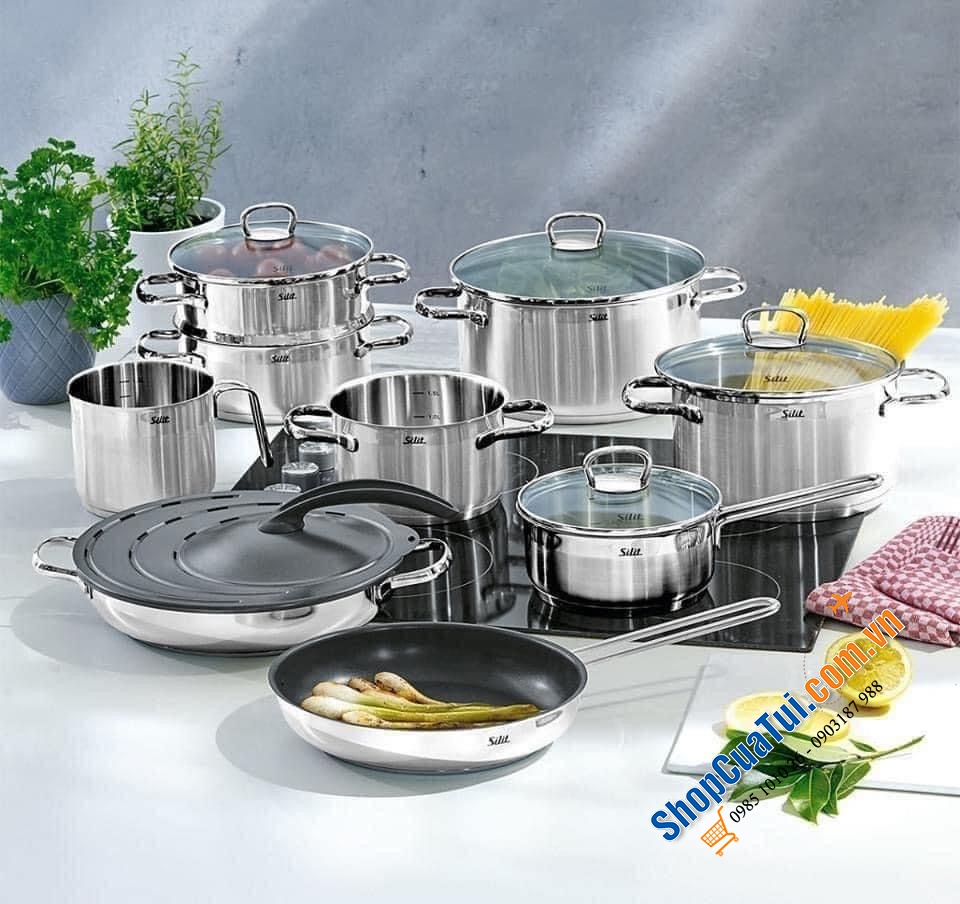 BỘ NỒI SILIT TOSKANA 10 phiên bản có vung chắn mỡ xịn sò, góc chụp nào cũng đẹp nổi bật