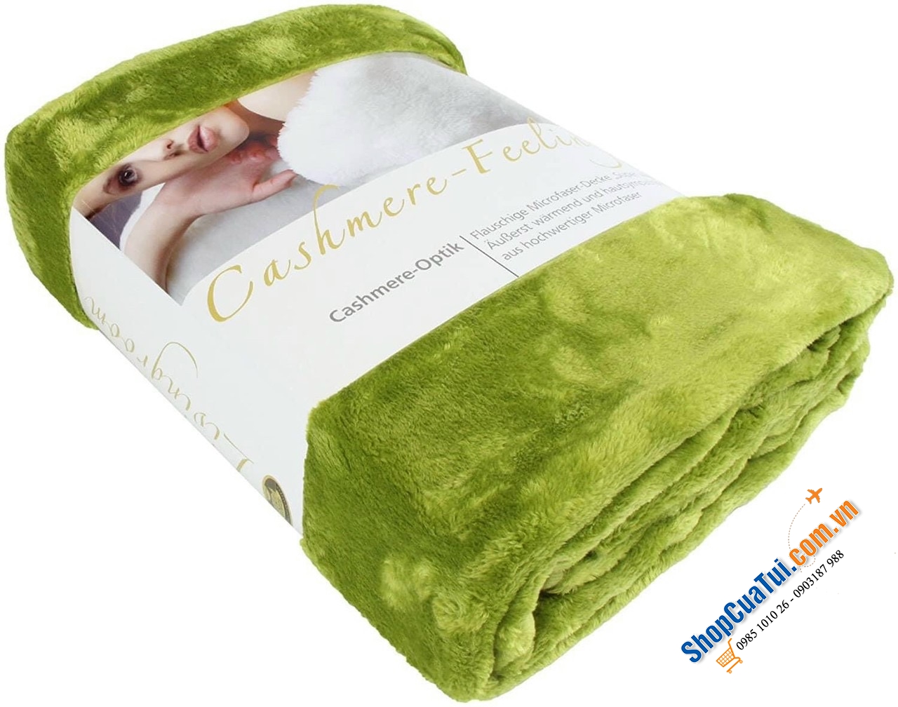 Chăn lông cừu Gözze Premium Cashmere Đức size đại XXXL: 220 x 240 cm thoải mái đắp cho cả nhà, loại dầy nặng 3,3kg