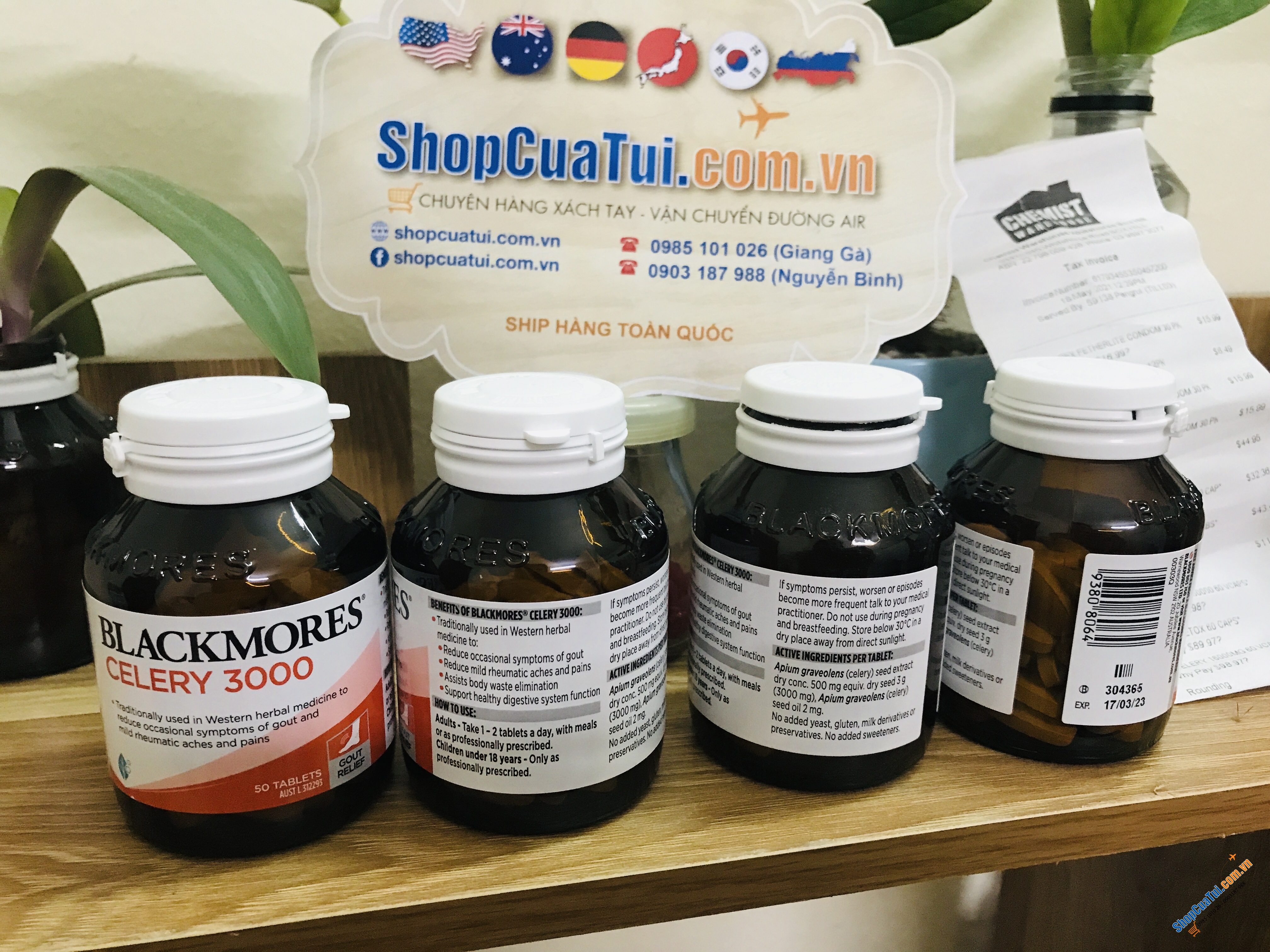 Viên uống phòng và điều trị gút Gout Blackmores Celery 3000 50 Tablets