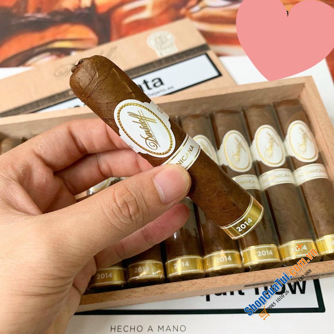 Cigar Davidoff Short Rbusto Hàng nội địa Đức Nhỏ mà có võ hộp gỗ 10 điếu xì gà - Màu sắc mãn nhãn - Hương vị độc đáo