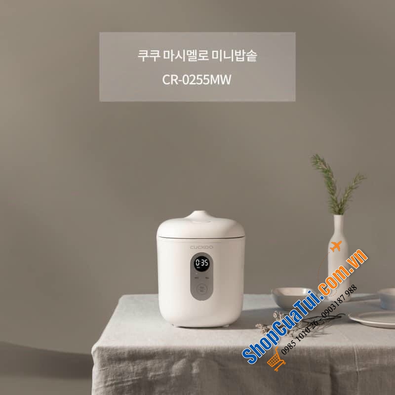 Nồi cơm mini Cuckoo CR-0255MW dành cho 1-2 người ăn