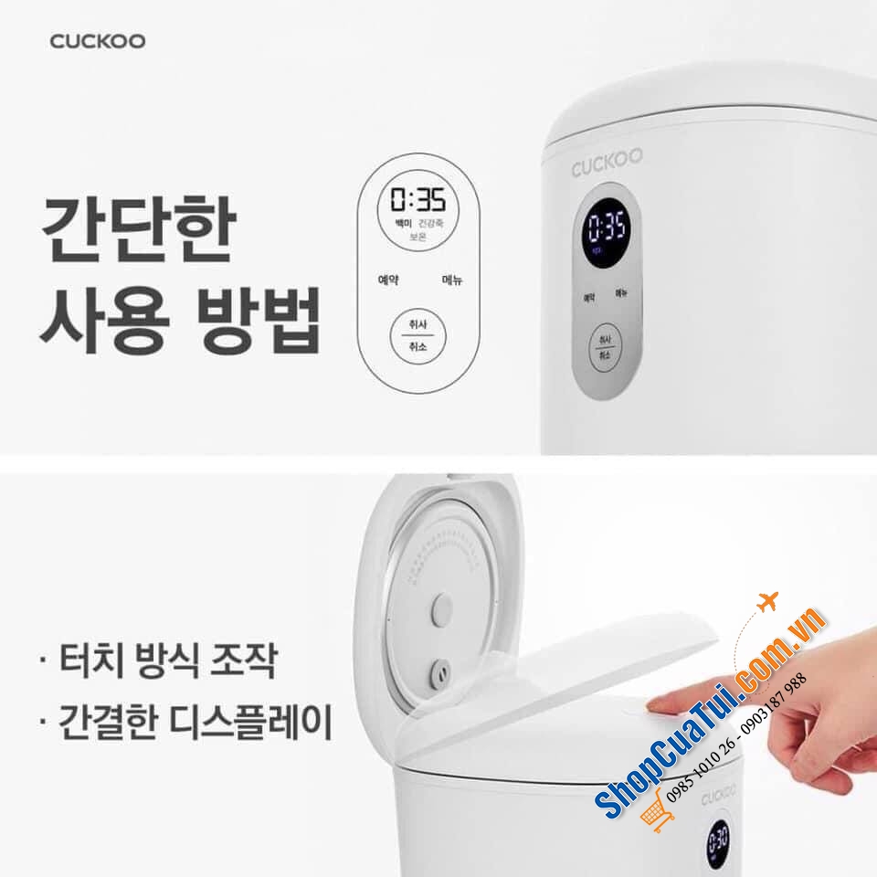 Nồi cơm mini Cuckoo CR-0255MW dành cho 1-2 người ăn