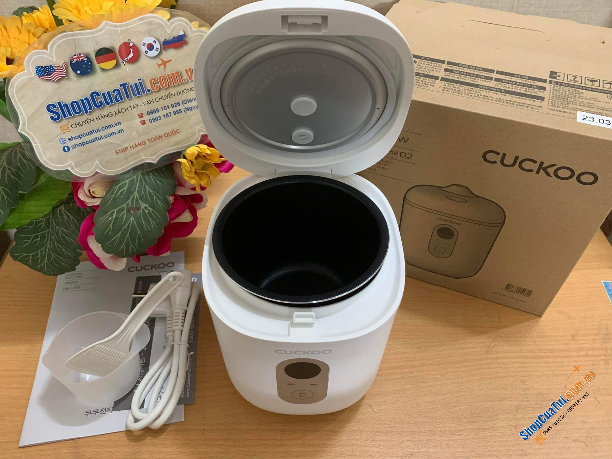 Nồi cơm mini Cuckoo CR-0255MW dành cho 1-2 người ăn