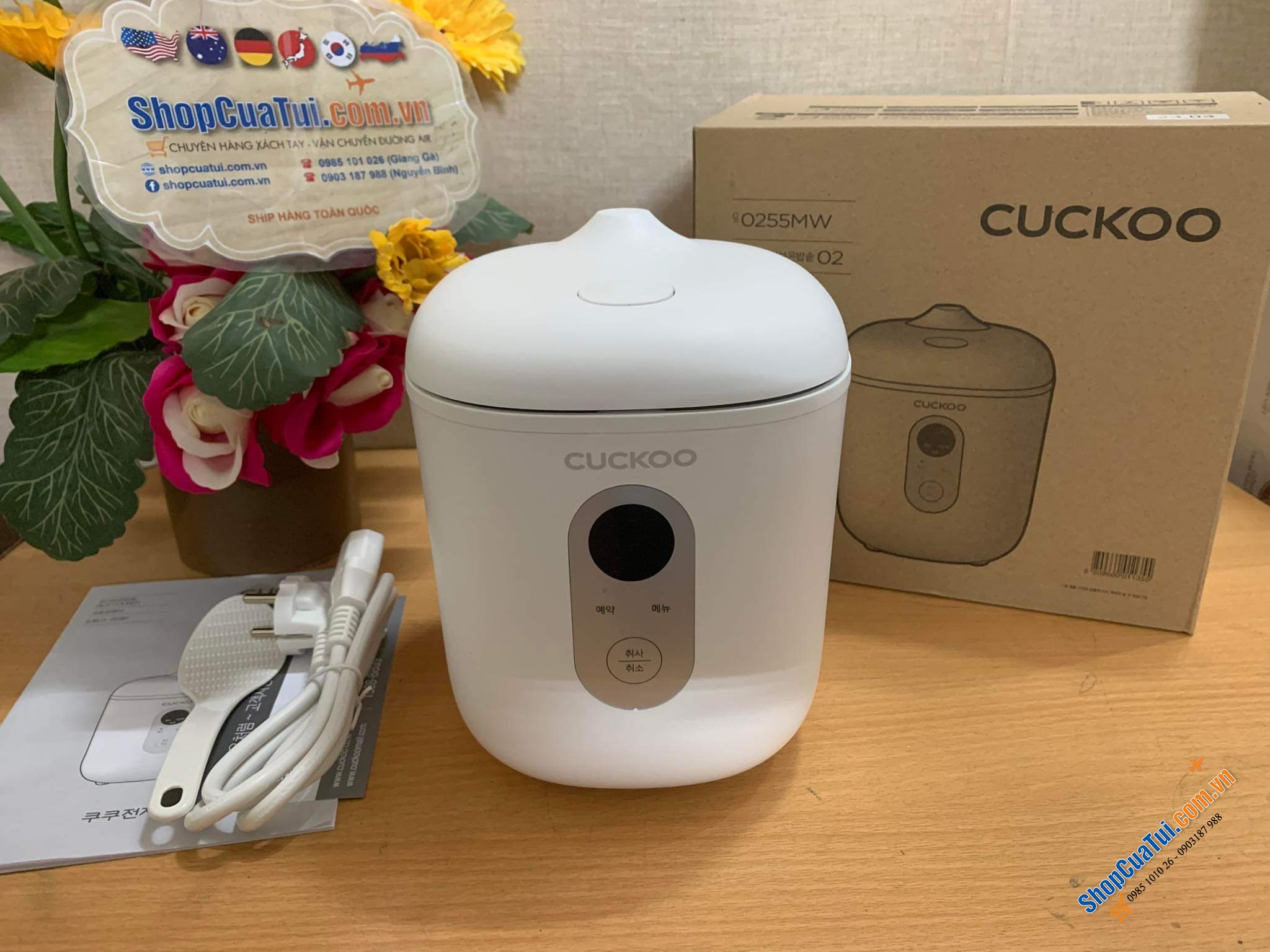 Nồi cơm mini Cuckoo CR-0255MW dành cho 1-2 người ăn