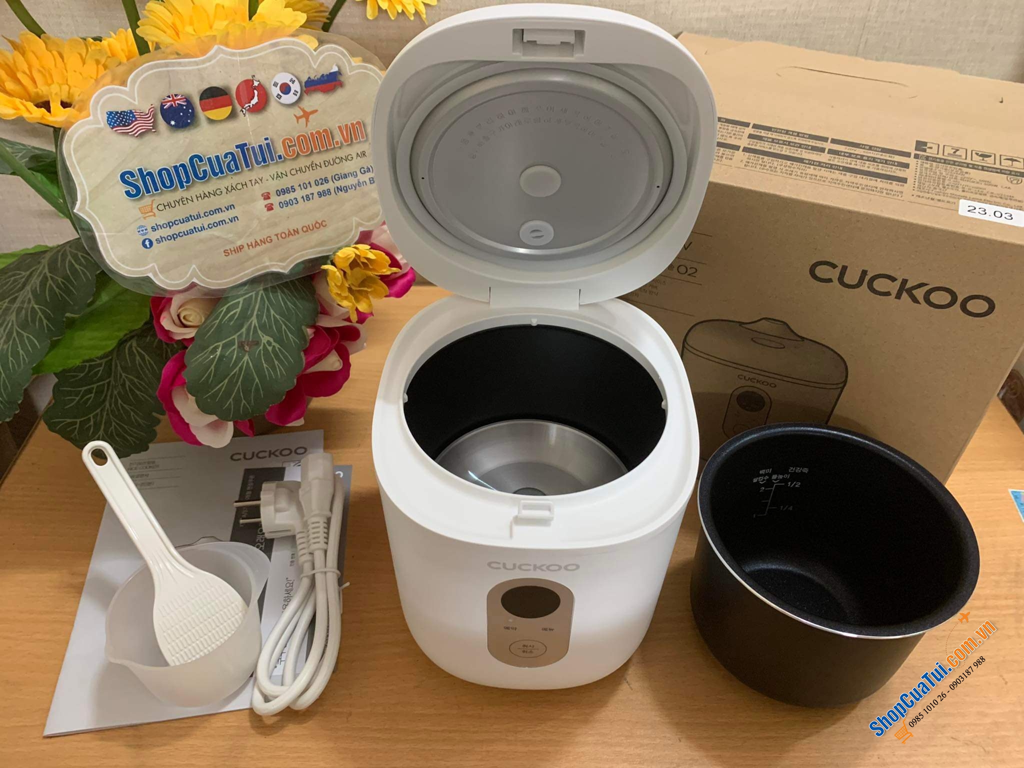 Nồi cơm mini Cuckoo CR-0255MW dành cho 1-2 người ăn