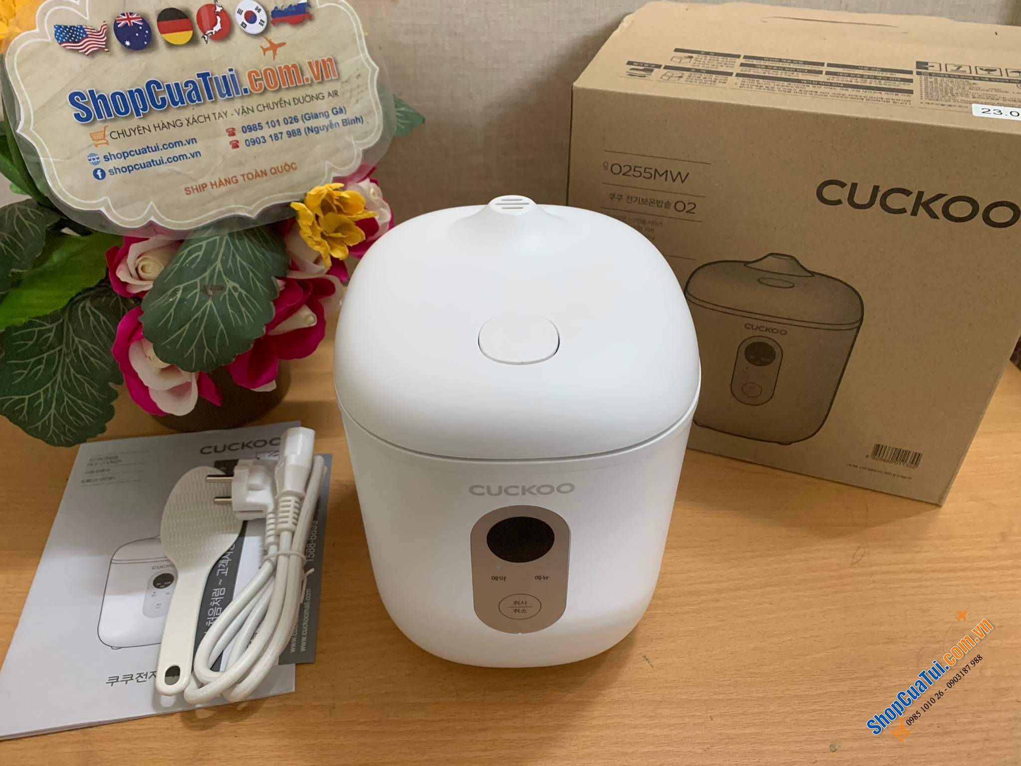 Nồi cơm mini Cuckoo CR-0255MW dành cho 1-2 người ăn