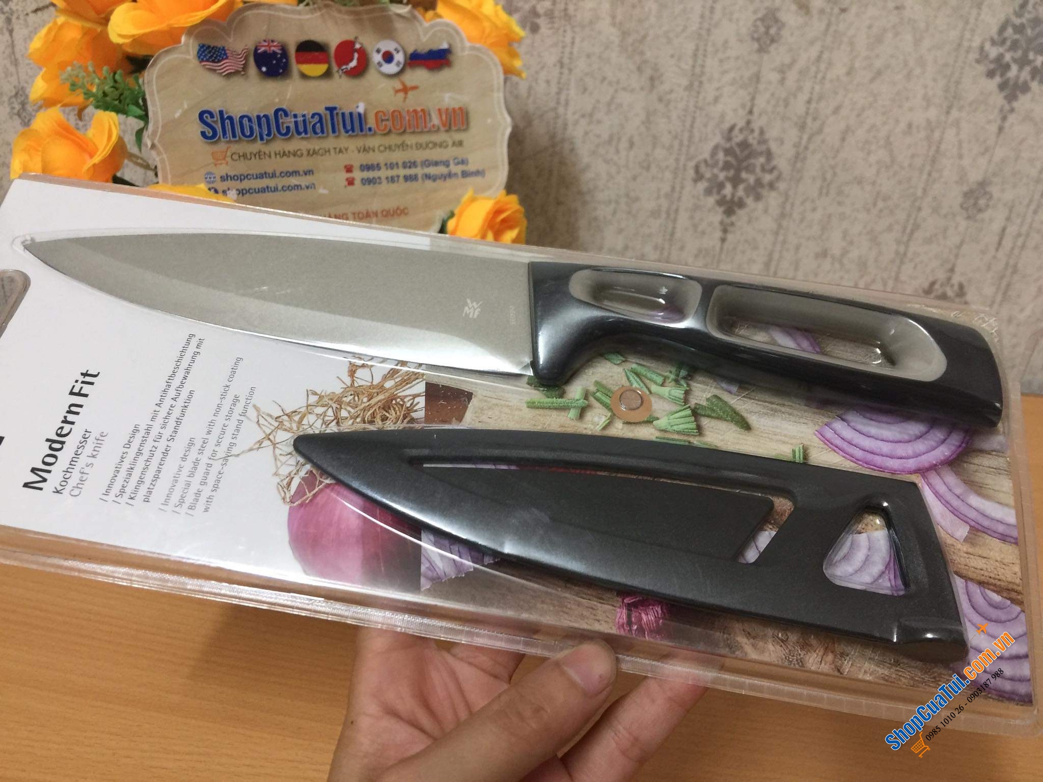 DAO THÁI WMF MODERN FIT KÈM NẮP BỌC DAO 25cm