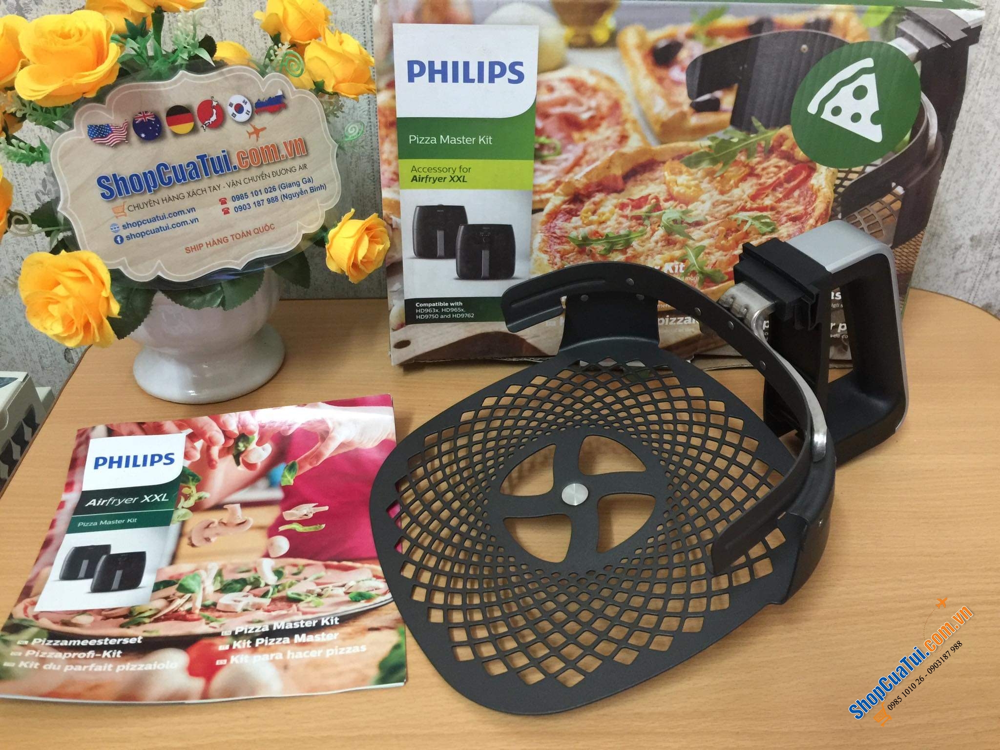 PHỤ KIỆN KHAY NƯỚNG PIZZA PHILIPS HD9953/00 cho nồi chiên KHÔNG DẦU