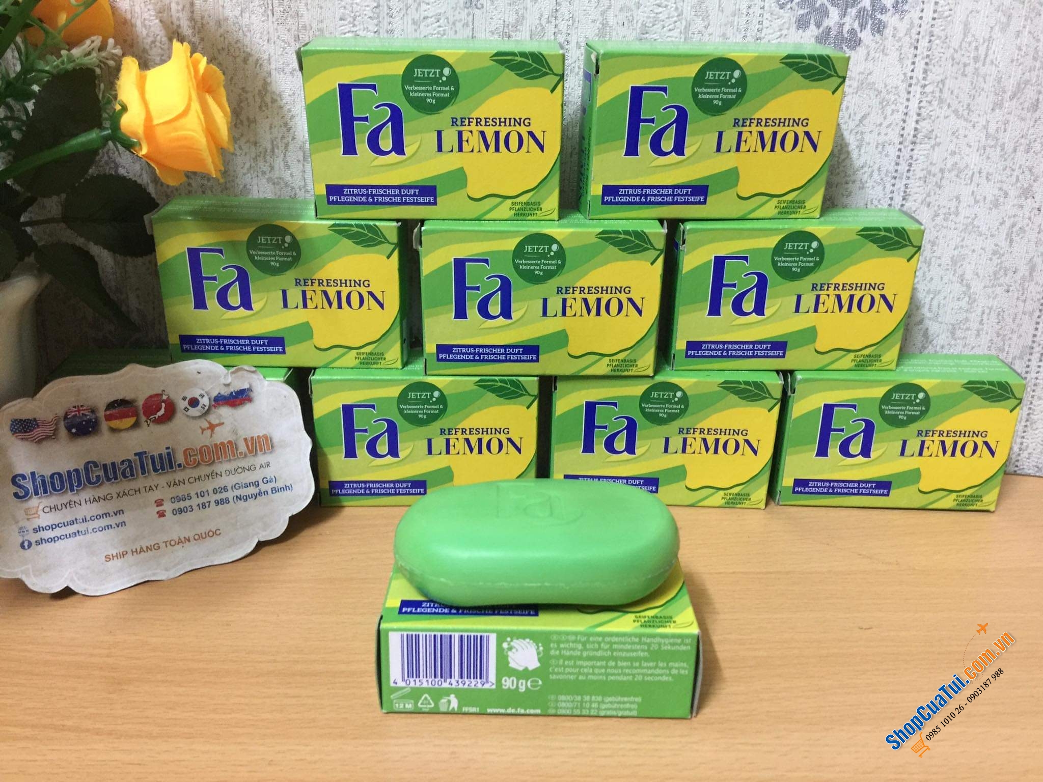 XÀ PHÒNG, XÀ BÔNG FA 90g HƯƠNG CHANH THƠM LỪNG