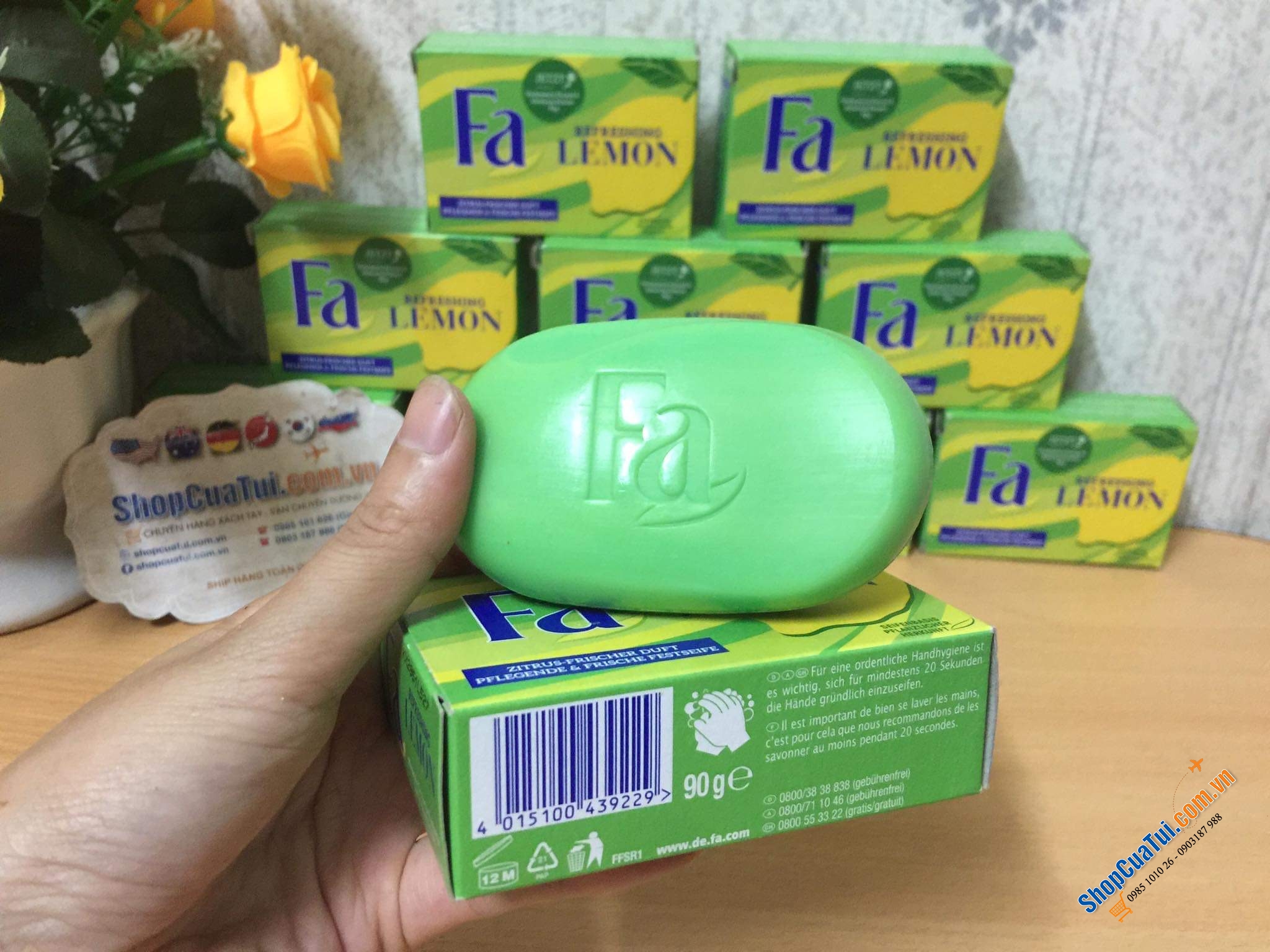 XÀ PHÒNG, XÀ BÔNG FA 90g HƯƠNG CHANH THƠM LỪNG
