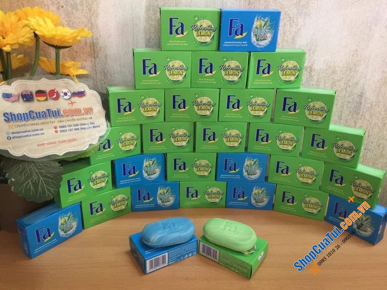 XÀ PHÒNG, XÀ BÔNG FA 90g HƯƠNG CHANH THƠM LỪNG