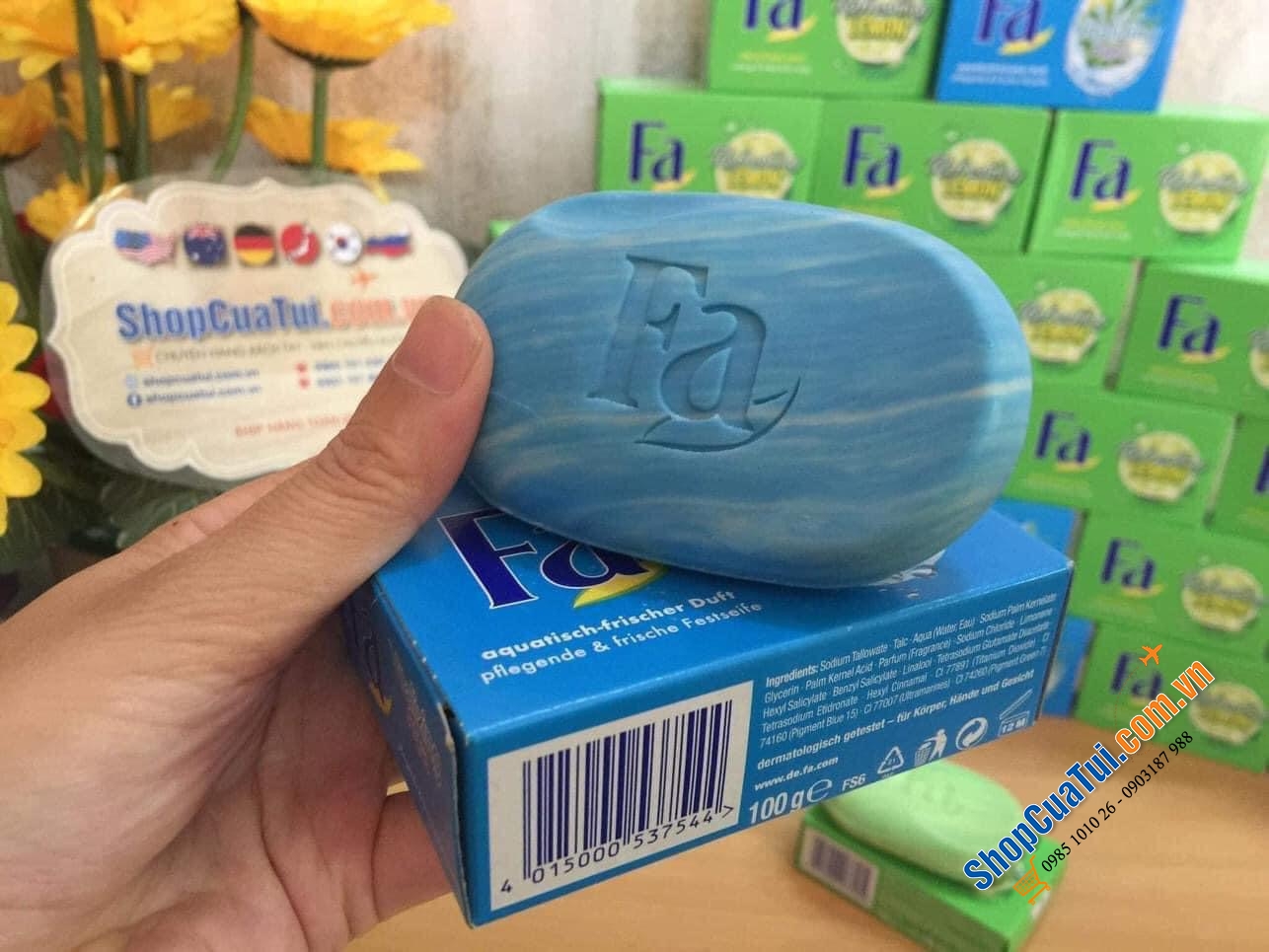 XÀ PHÒNG, XÀ BÔNG FA 90g HƯƠNG CHANH THƠM LỪNG