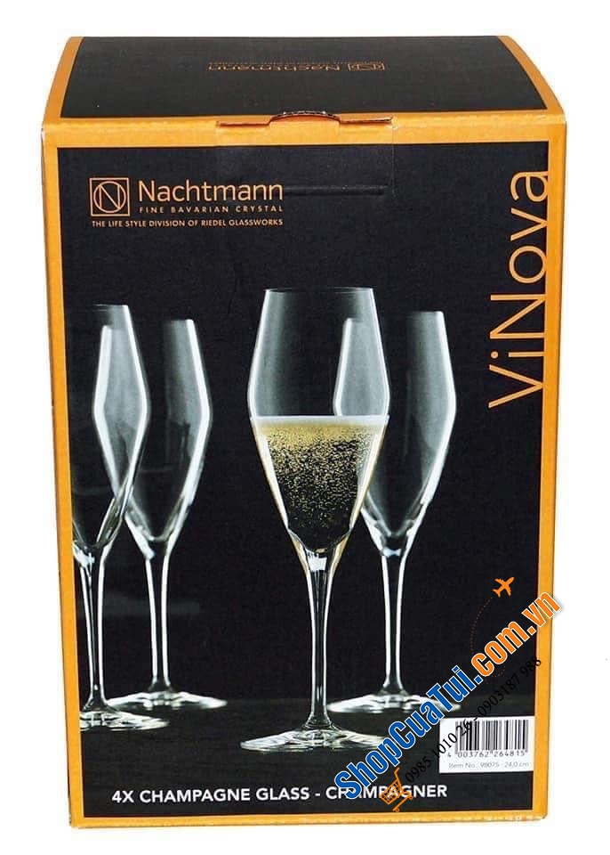 Bộ 4 Ly Champange Nachtmann Vinova 98075 dung tích 280ml