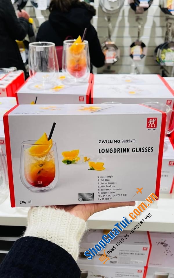 Cốc 2 thành zwilling longdrink 296 ml.